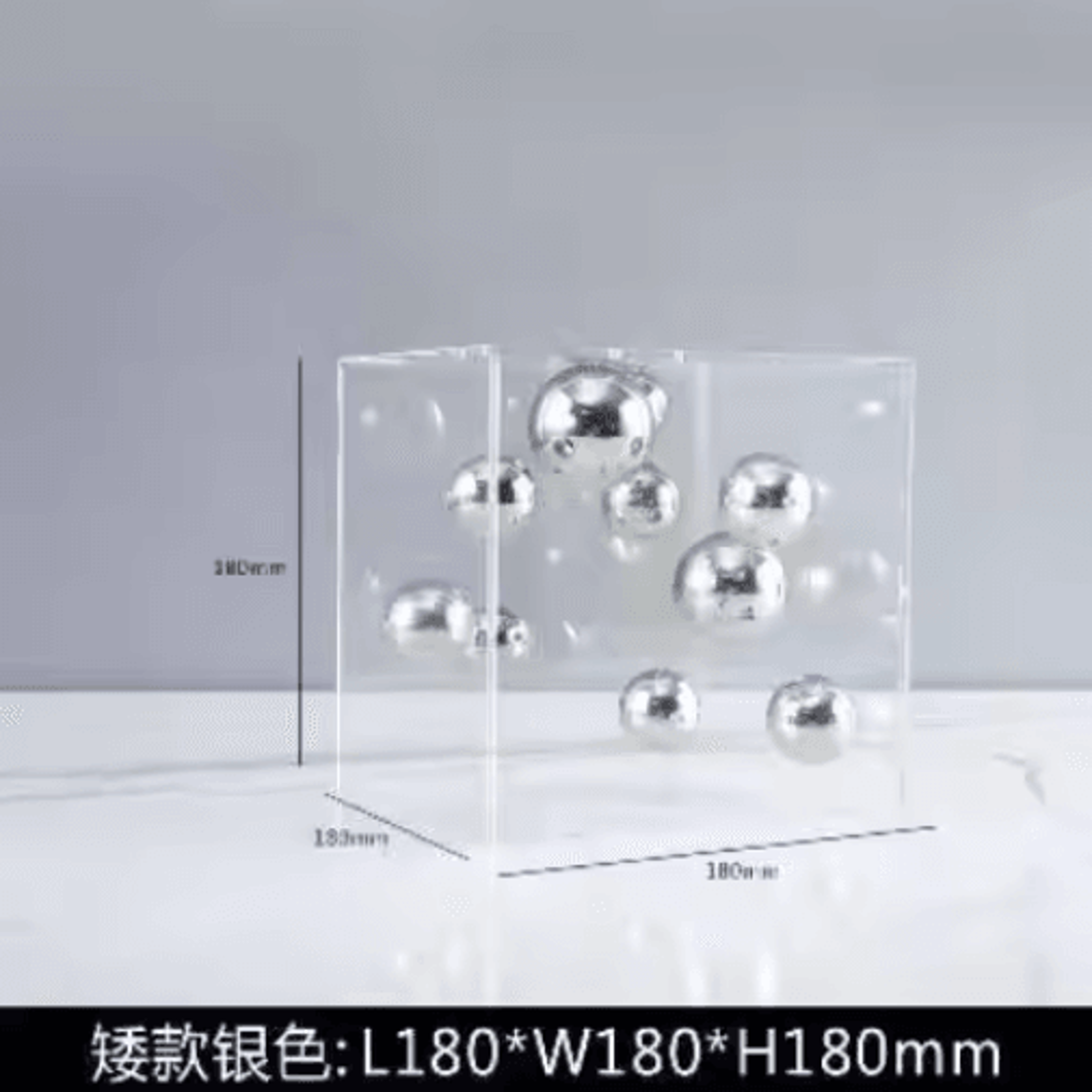 modern clear acrylic display cube decorative square cover for home styling