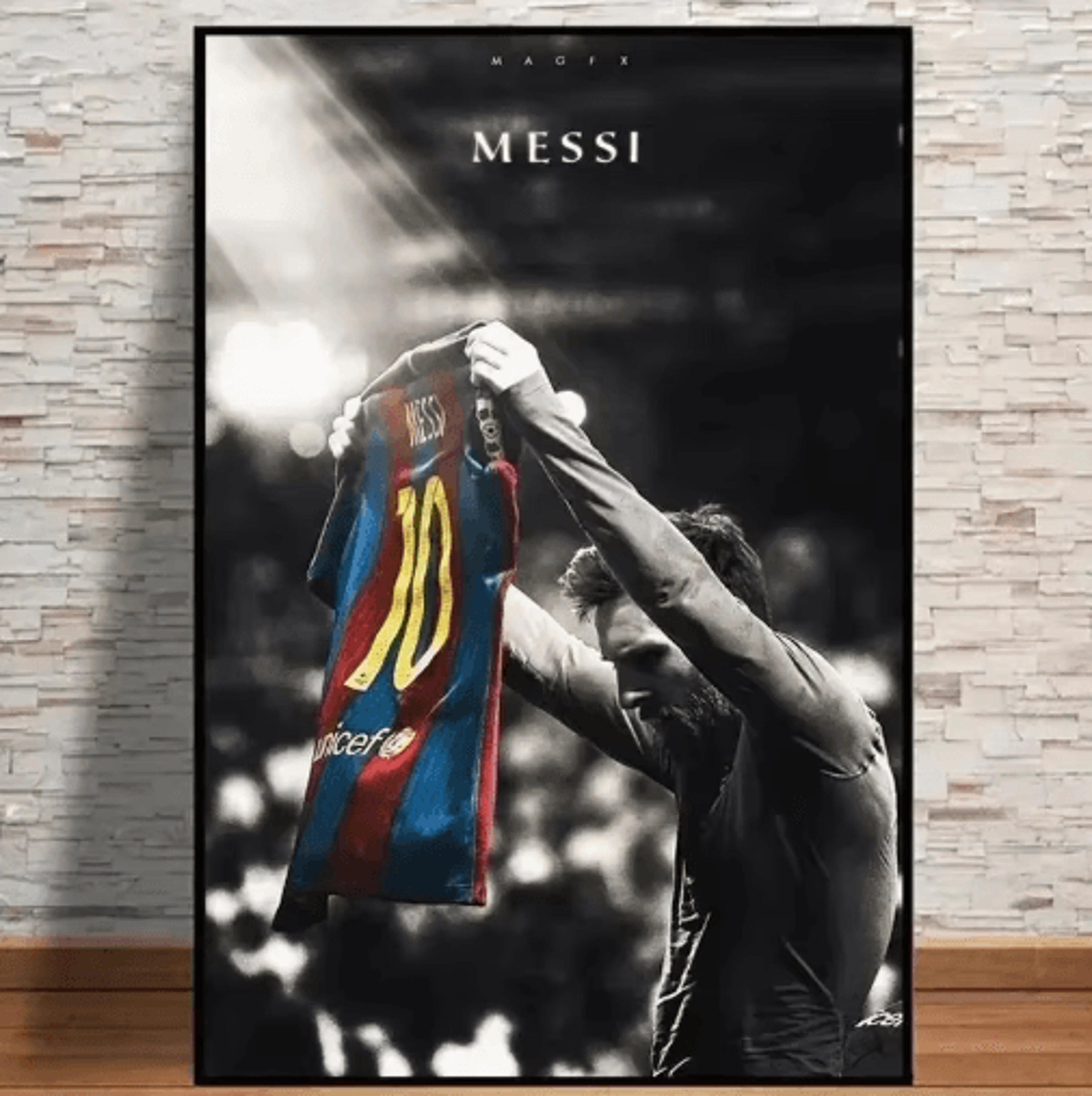 lionel messi canvas poster – hd football legend wall art for home & fans