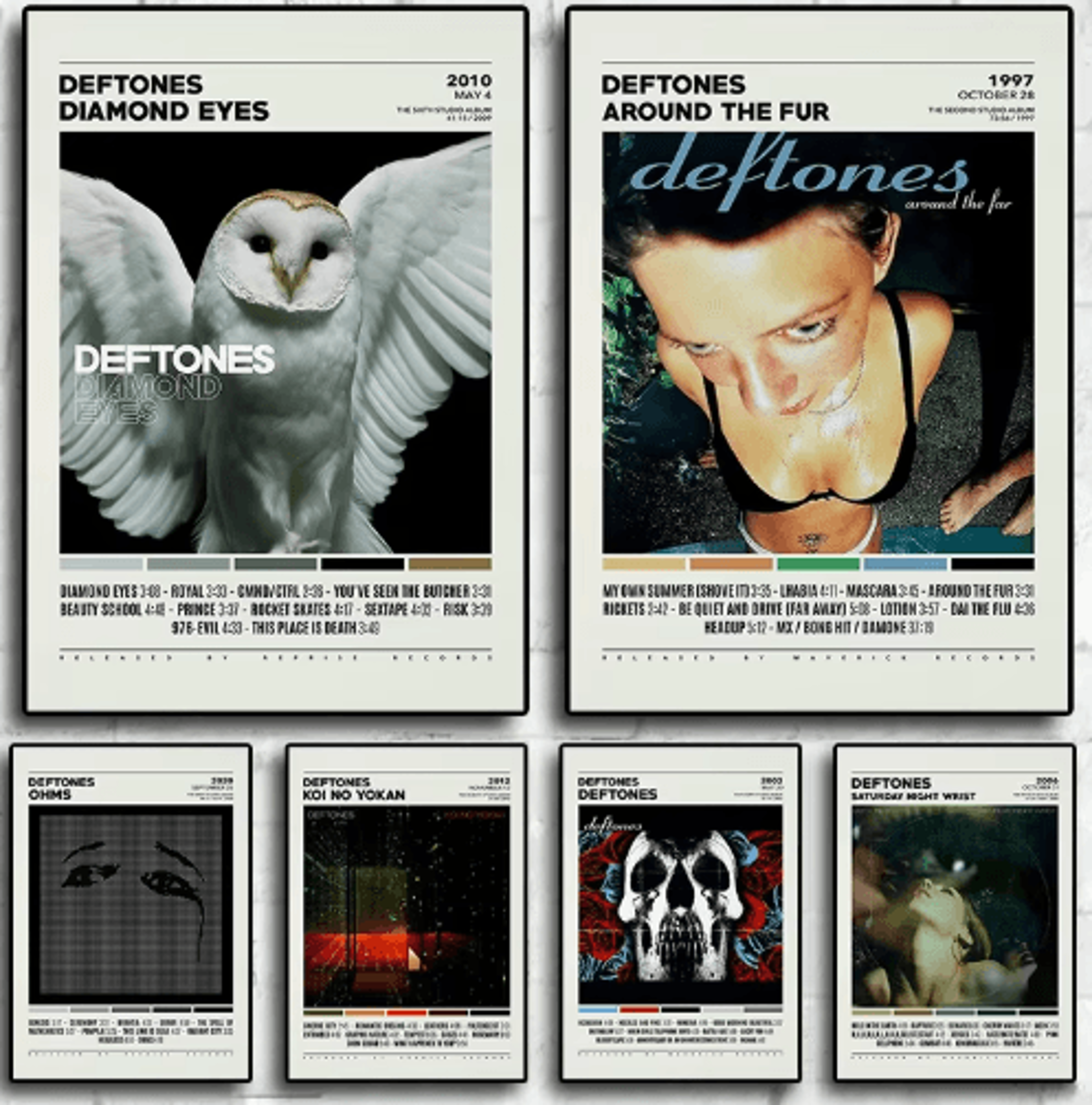 deftones album cover canvas poster – alternative rock wall art decor