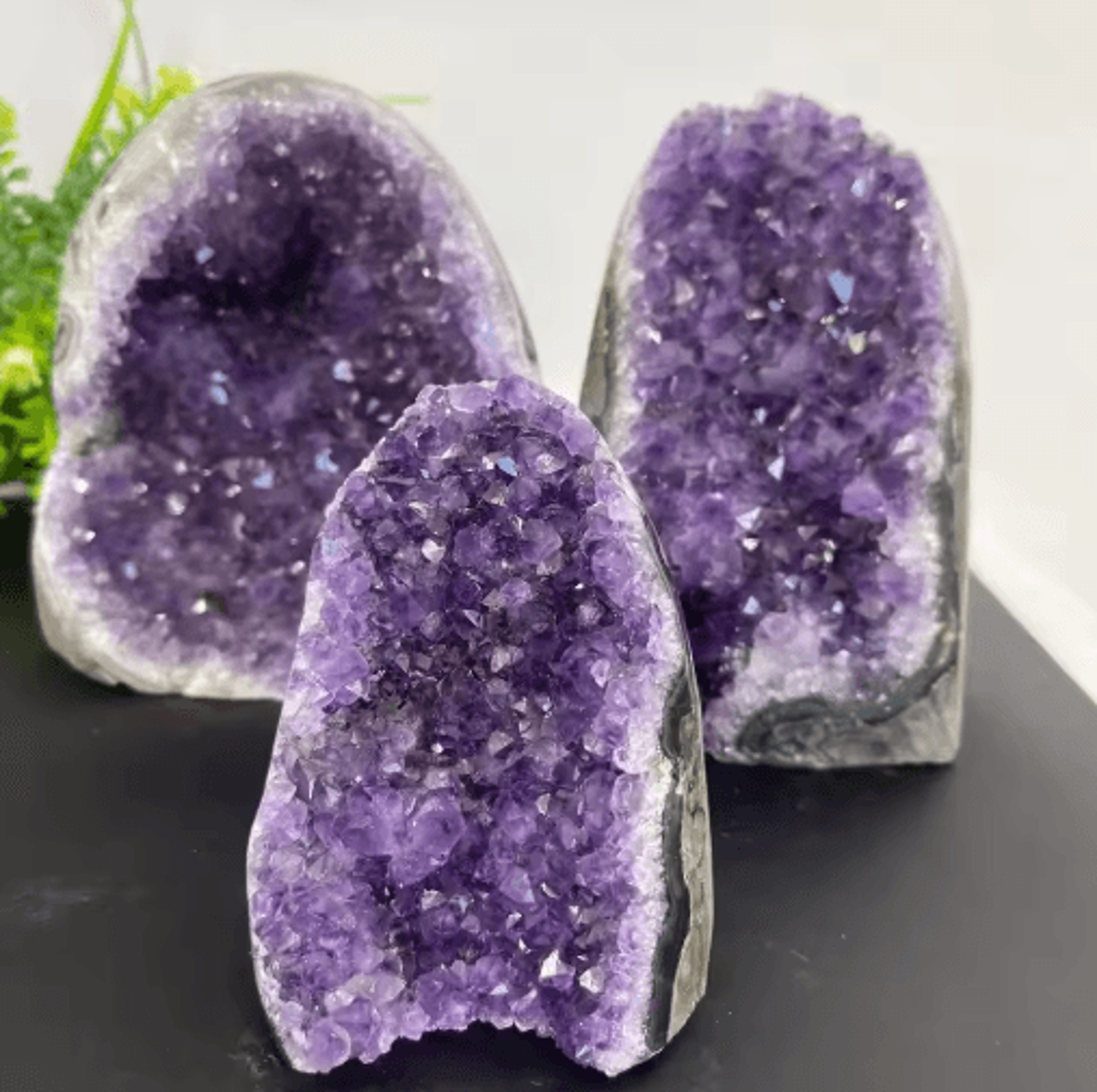 natural amethyst crystal cluster – raw quartz geode healing stone decor