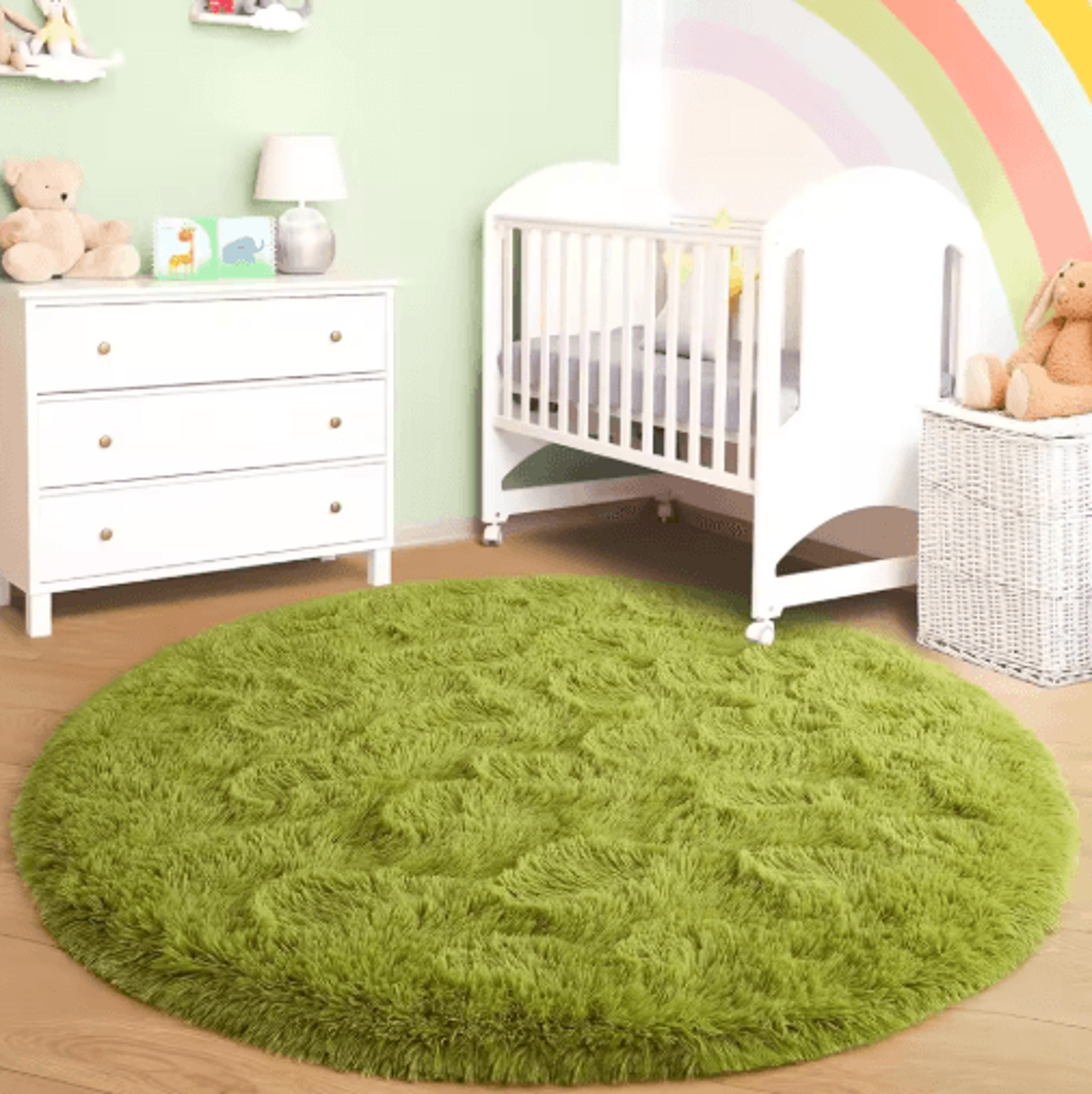 ultra soft fluffy round rug shaggy area rug for bedroom kids room & nursery