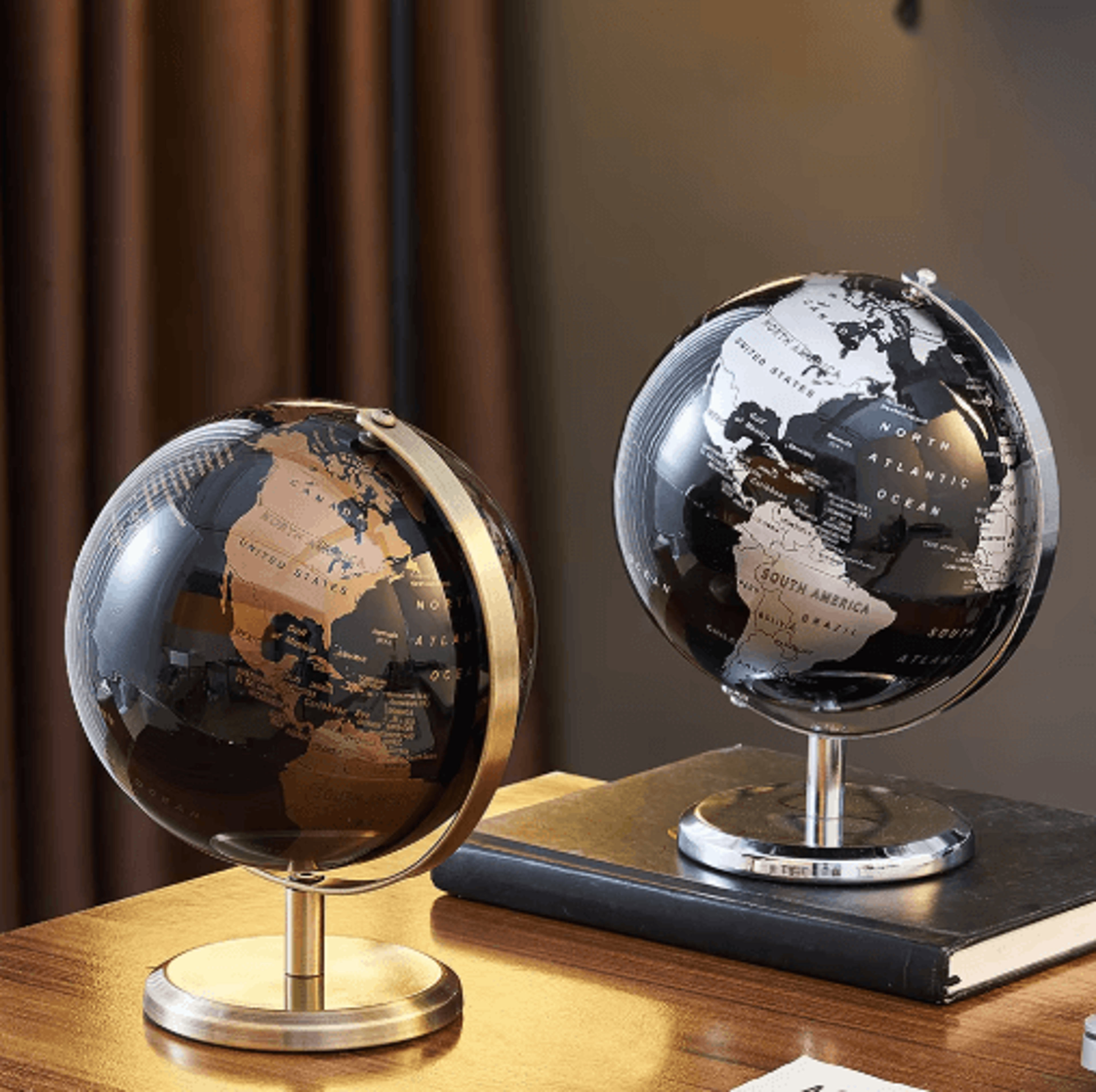retro modern world globe educational desk decor globe for kids & home