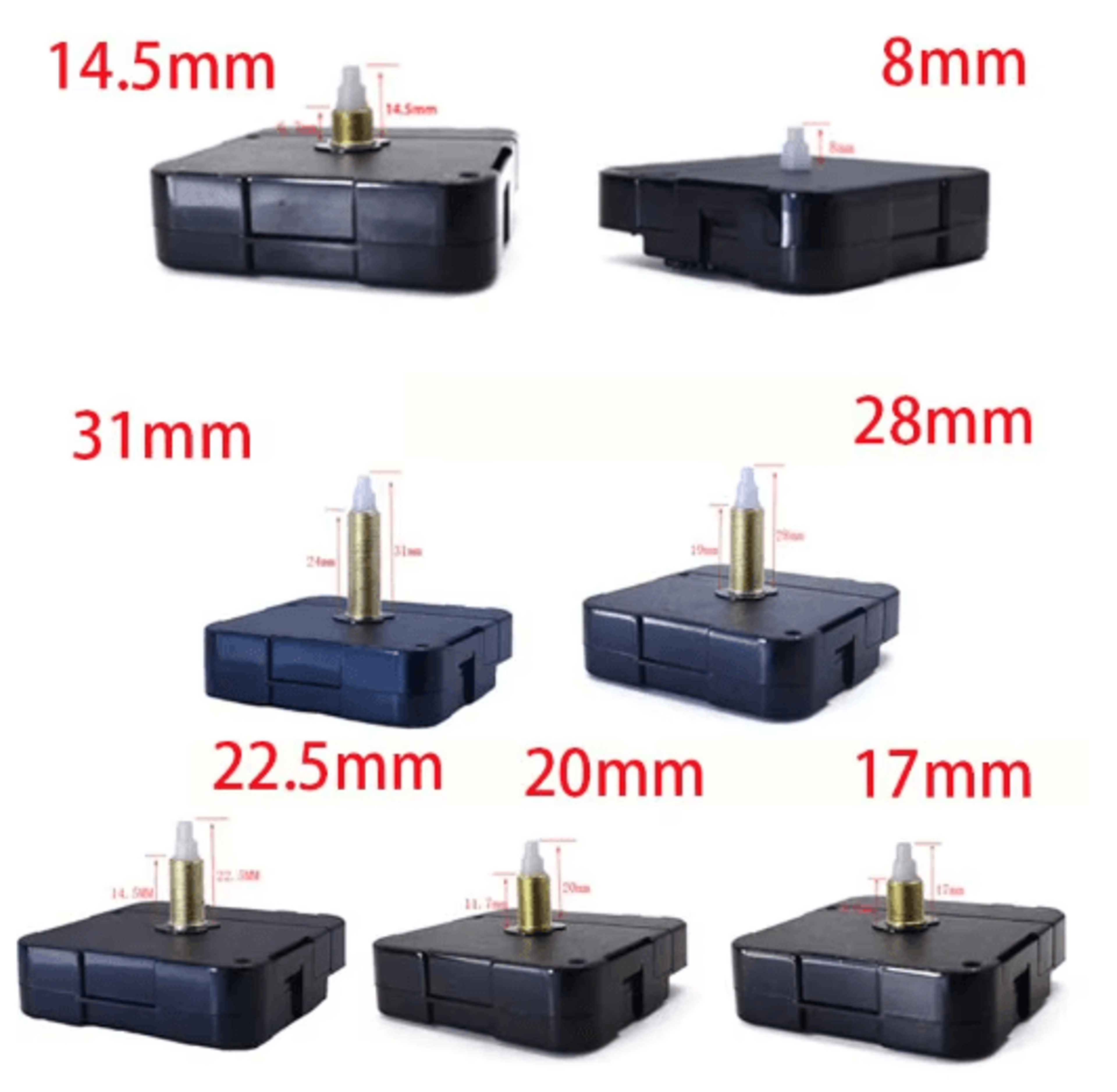 quartz clock movement replacement kit diy wall clock motor with hands (31mm shaft)