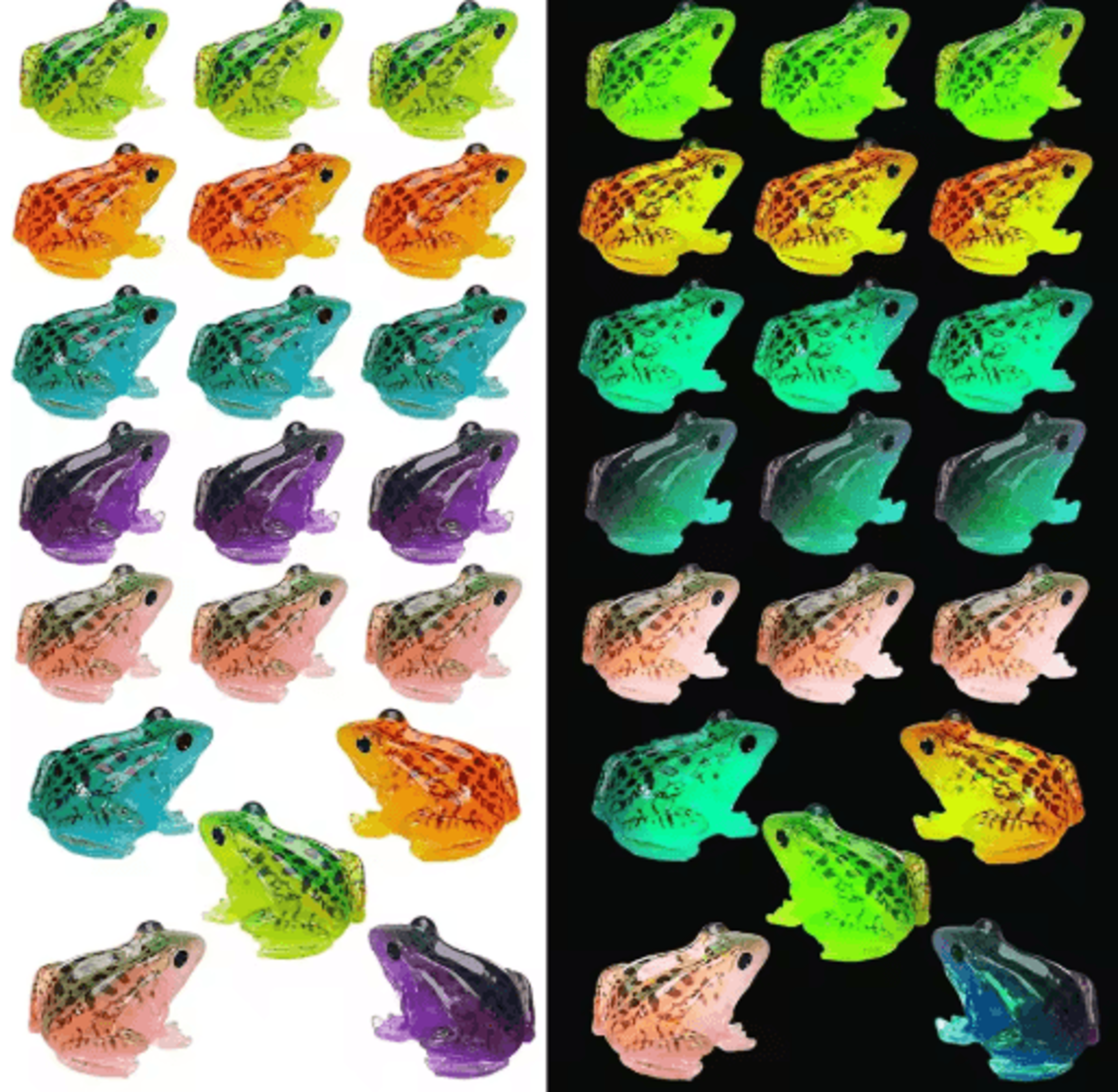 mini luminous frog figurines – resin glow frog decor for terrariums & diy moss landscapes