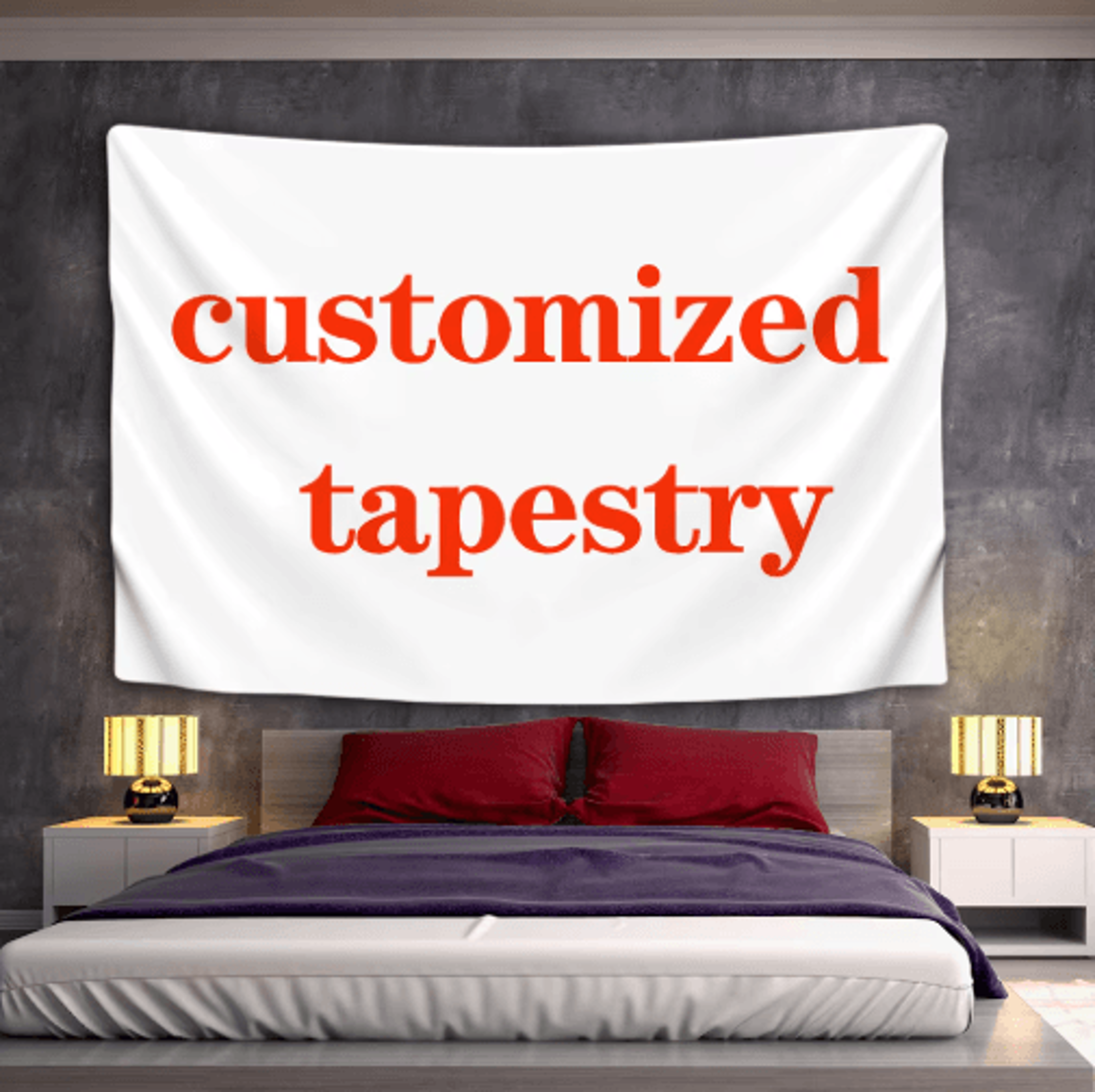 custom boho mandala tapestry – personalized wall hanging with photo print decor