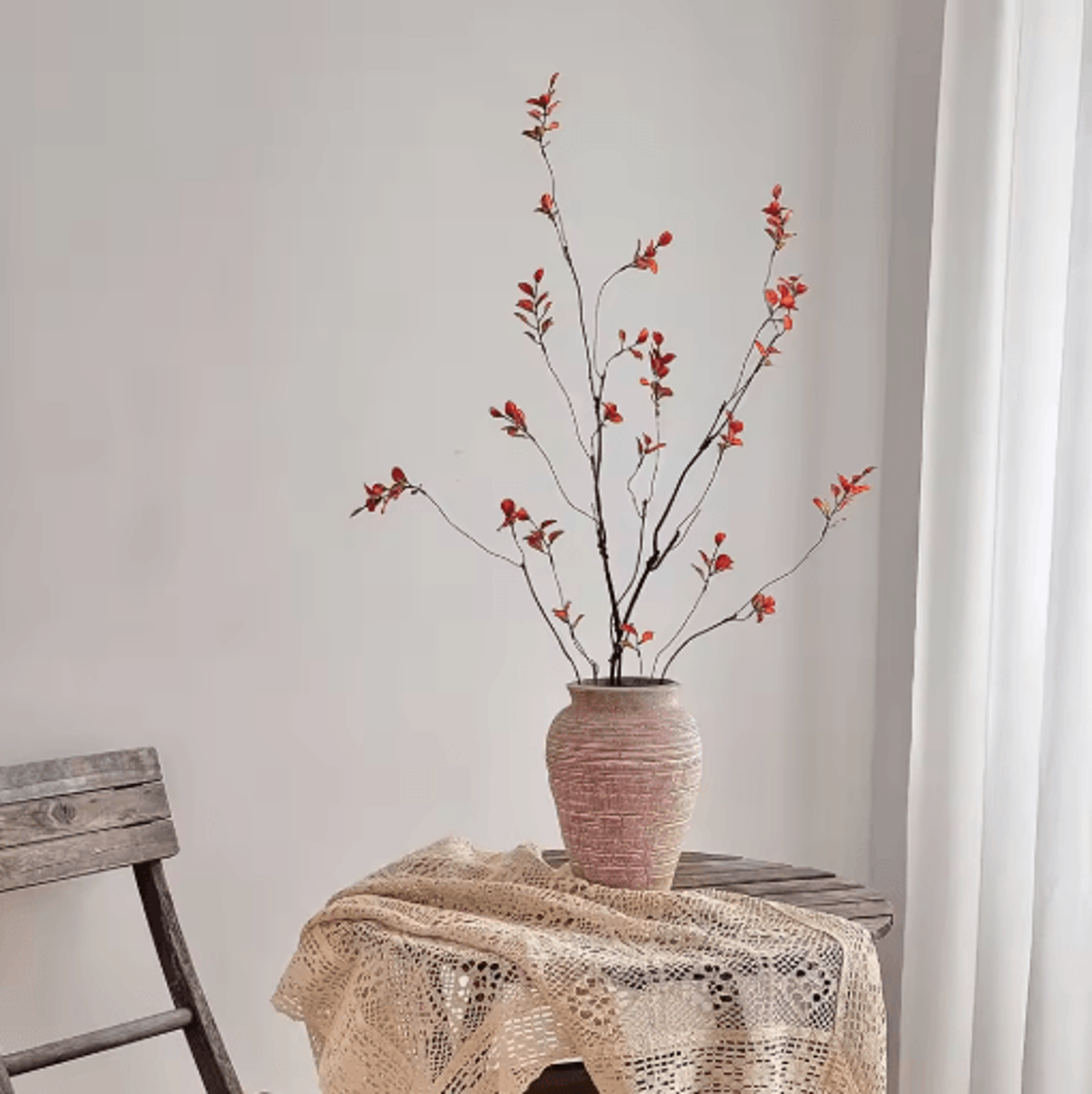 22-inch artificial autumn branches chinese style faux fall plant for vase & home decor