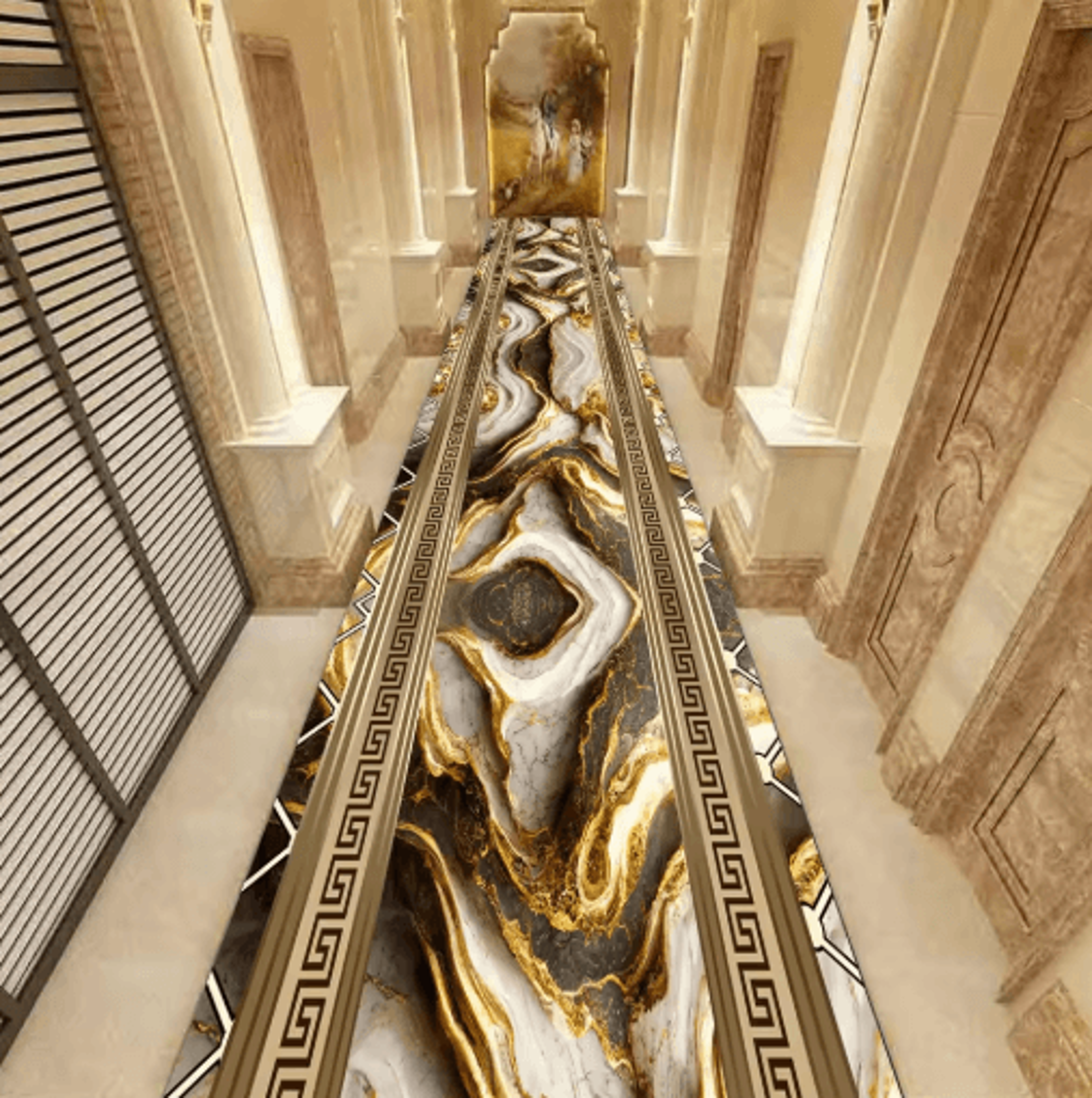 luxury marble corridor runner rug non slip custom hallway & stair carpet