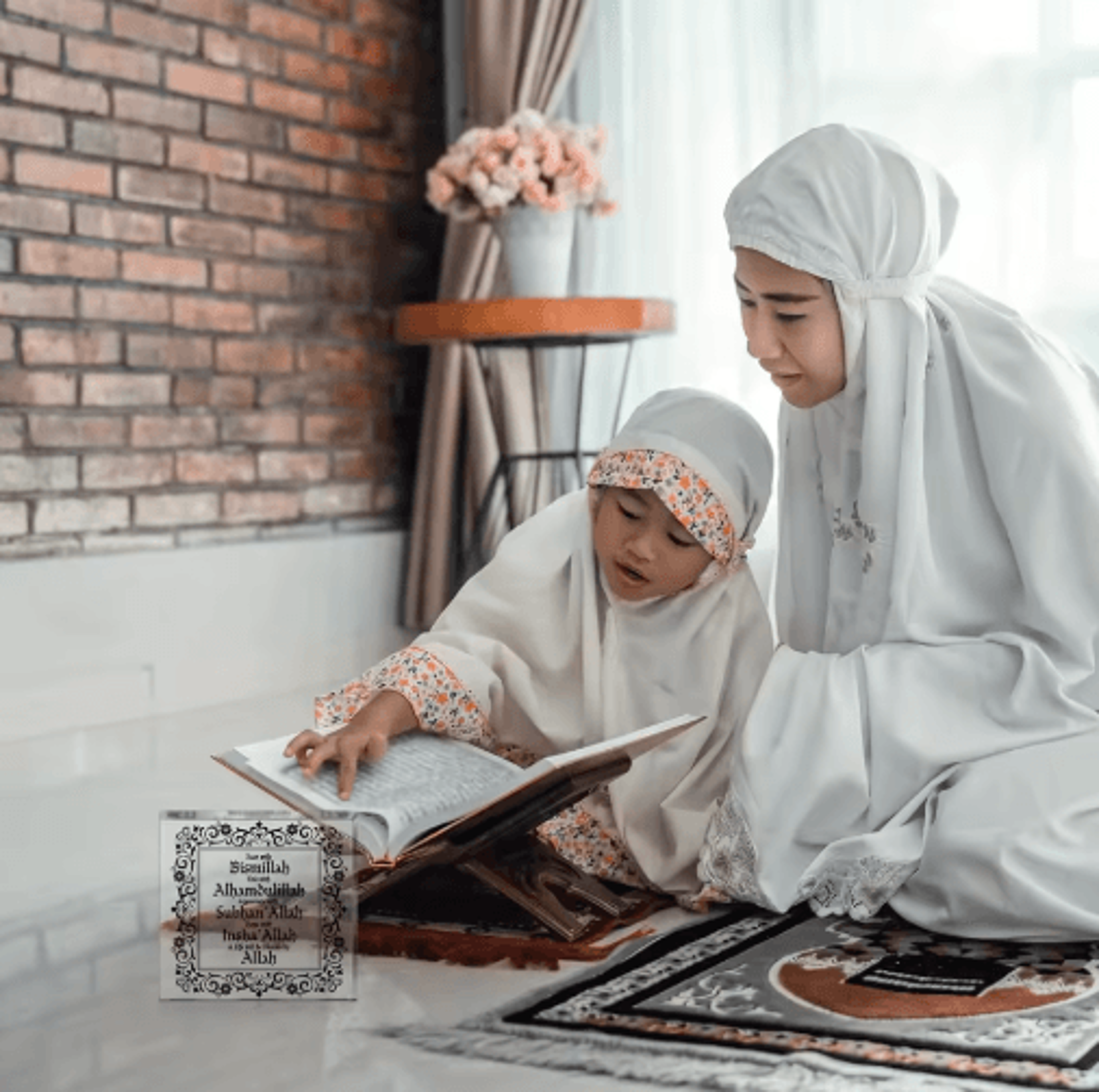 ramadan mubarak acrylic sign – islamic table decor for eid celebration