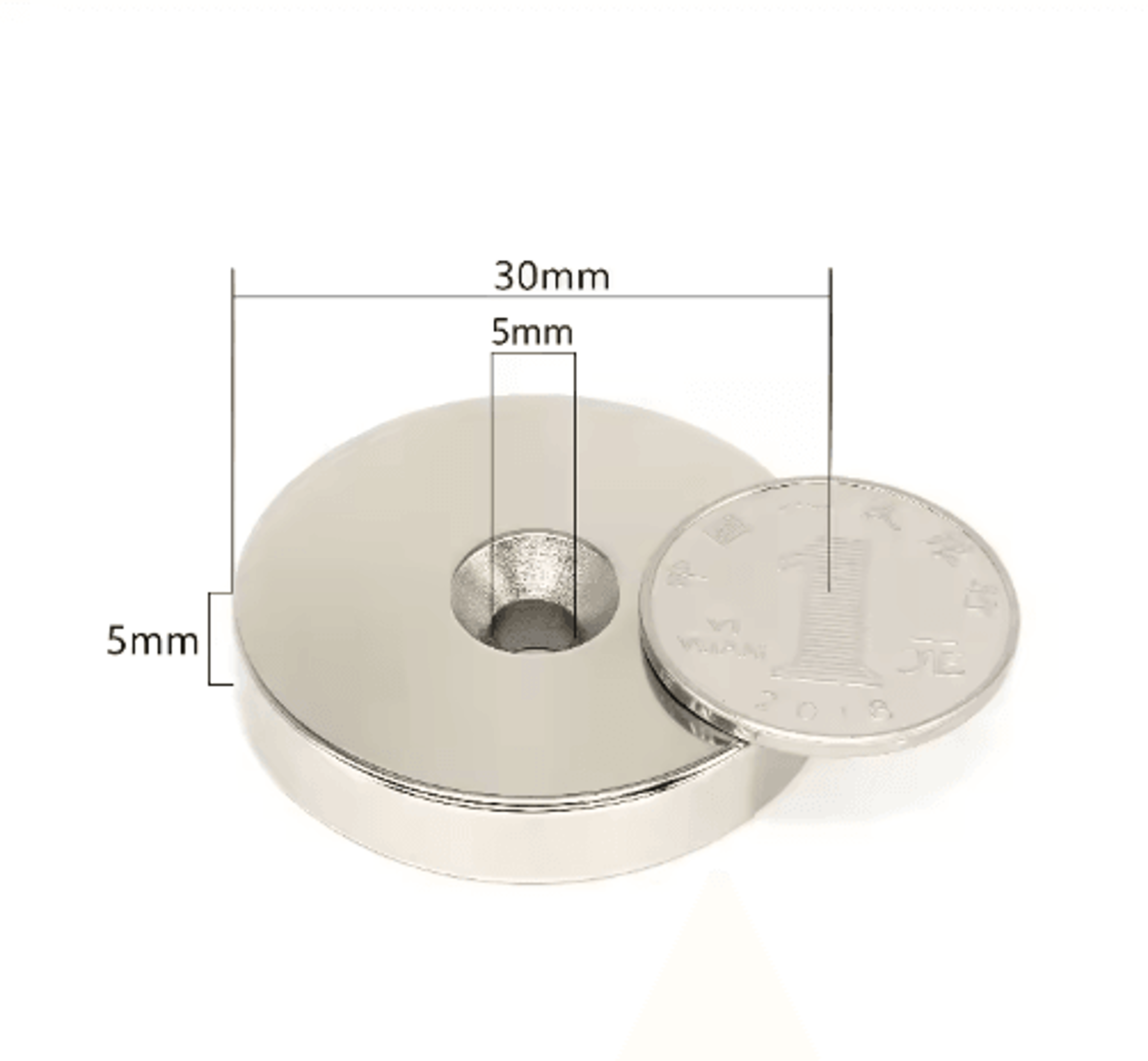 n52 neodymium countersunk magnets set – heavy duty 30mm strong disc magnets with hole (10 pcs)