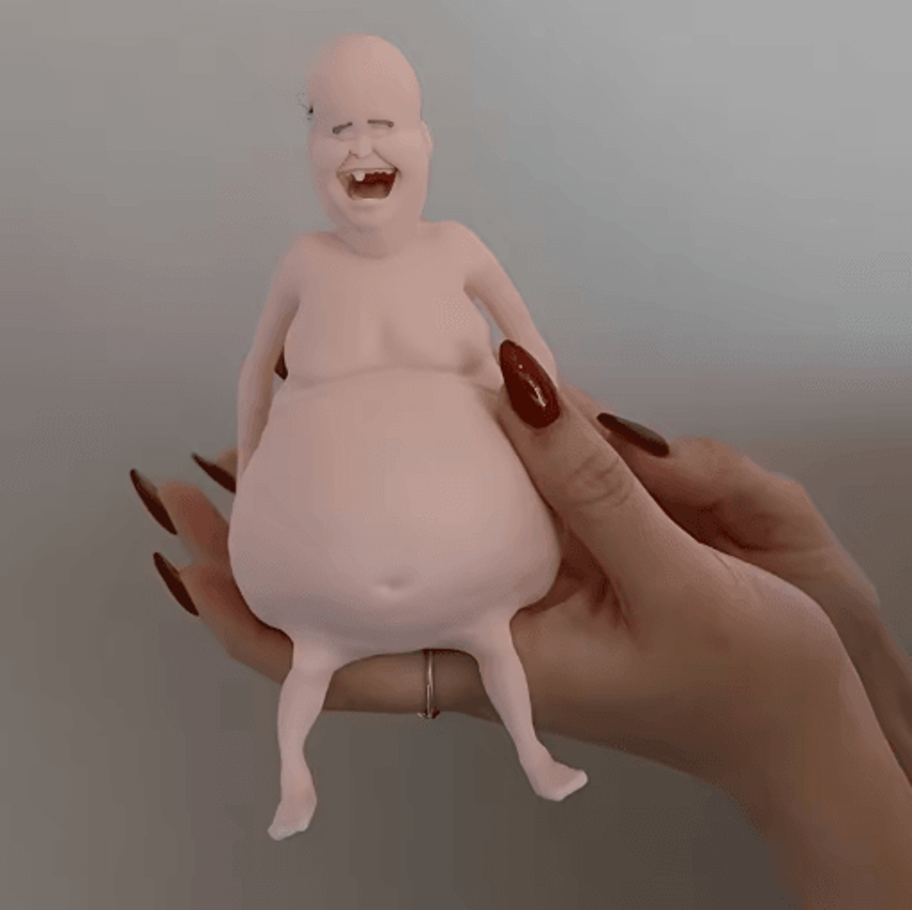 funny belly doll with expressive eyes quirky silicone party & home decor