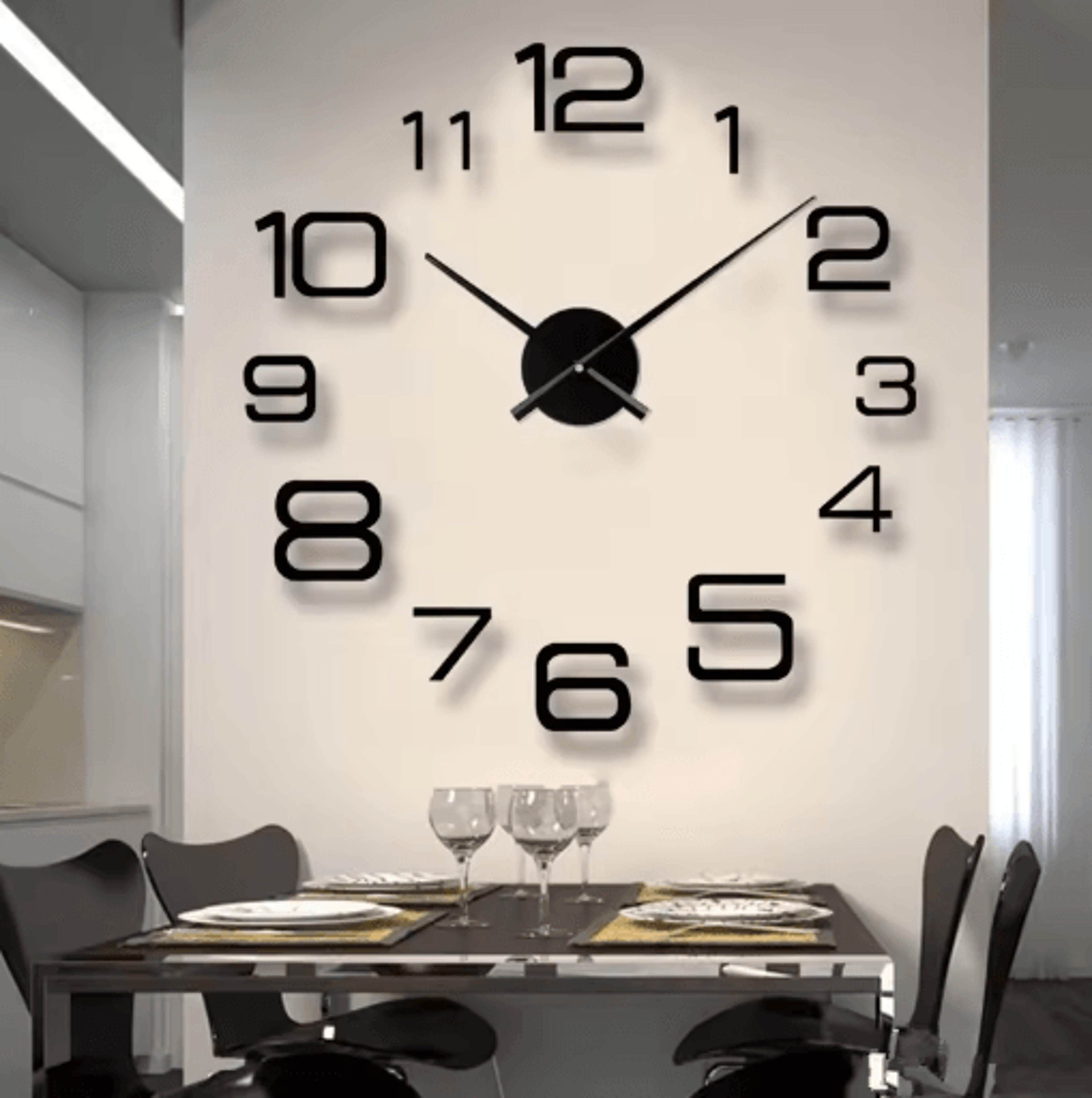 modern 3d diy wall clock large acrylic mirror sticker quartz decors