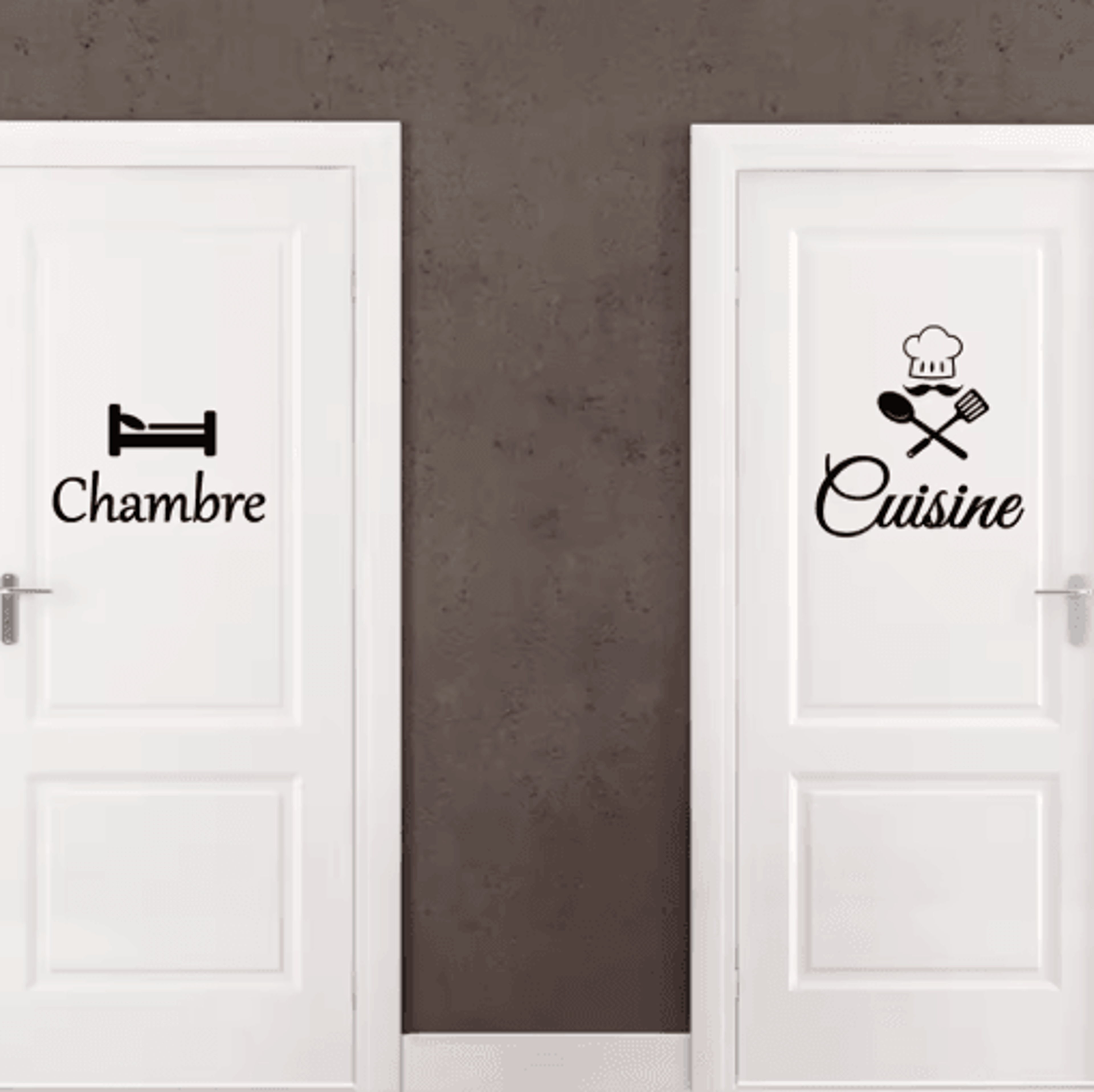 french cuisine door & wall sticker chef kitchen vinyl decor decal