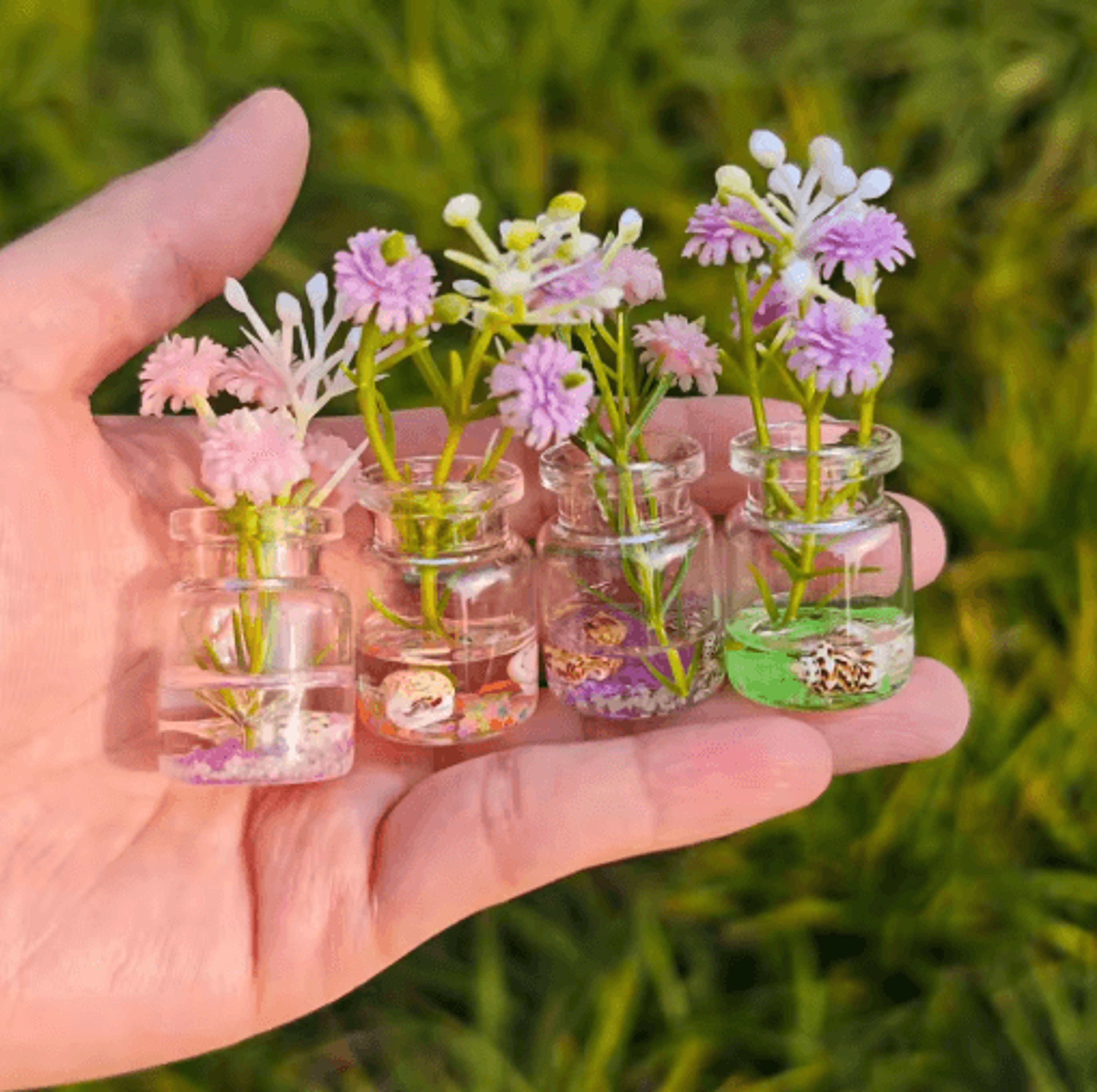 glow-in-the-dark artificial flower vase elegant car & home table decor