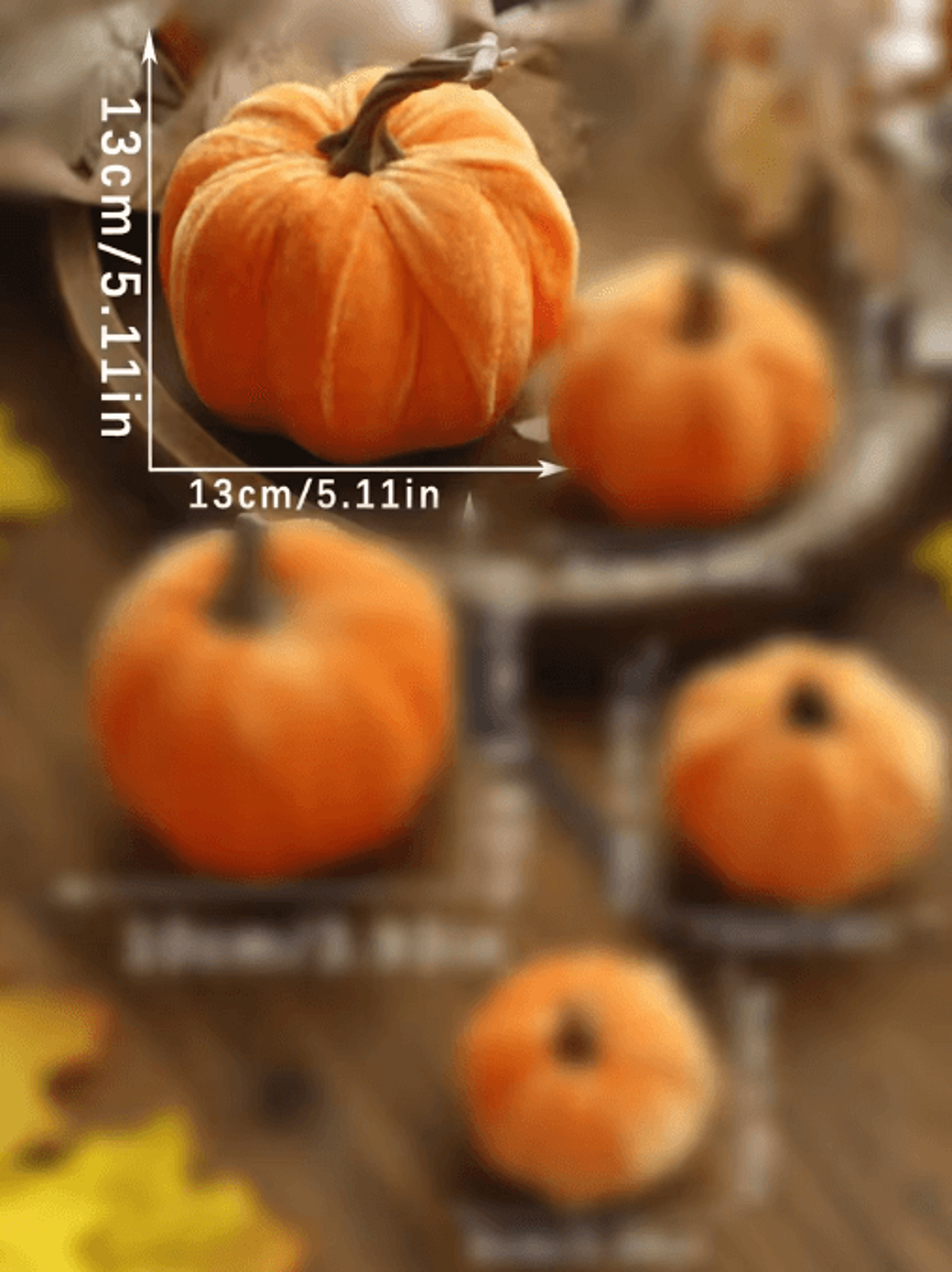 luxury velvet pumpkin decor elegant fall & halloween harvest accent