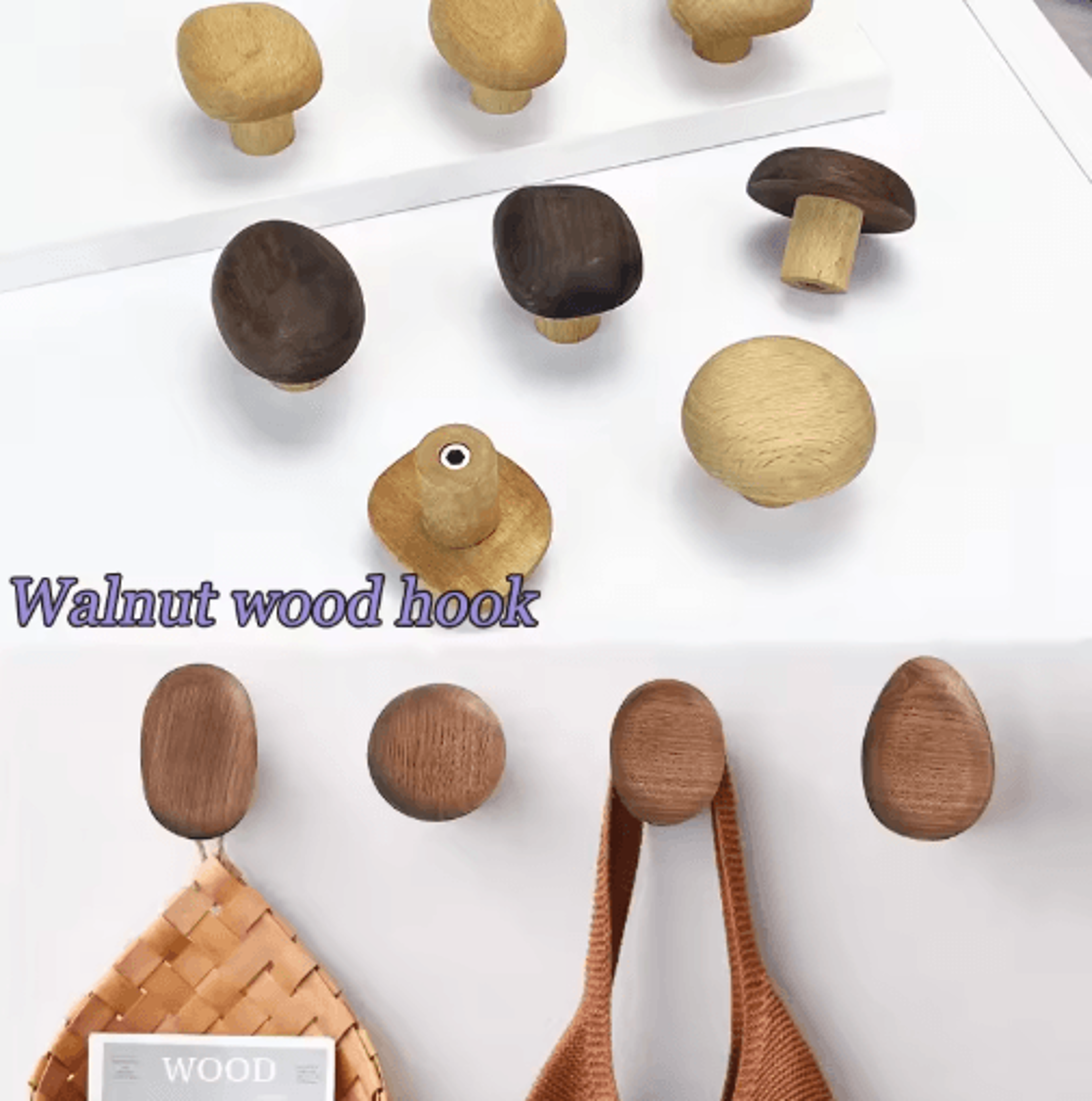 minimalist wooden wall coat hooks natural entryway key & hat hanger rack