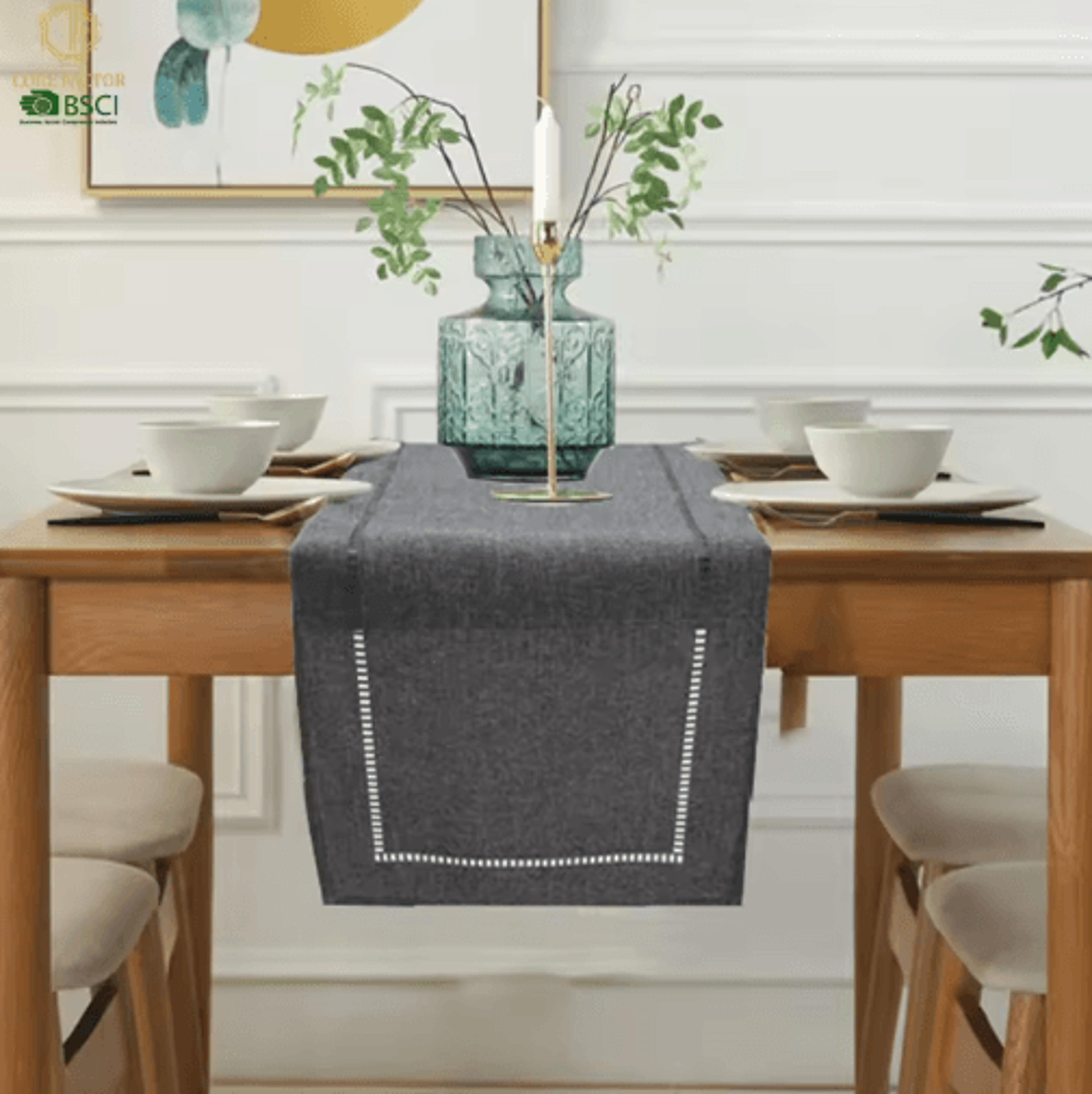 basic linen style table runner simple elegant dining & party table decor