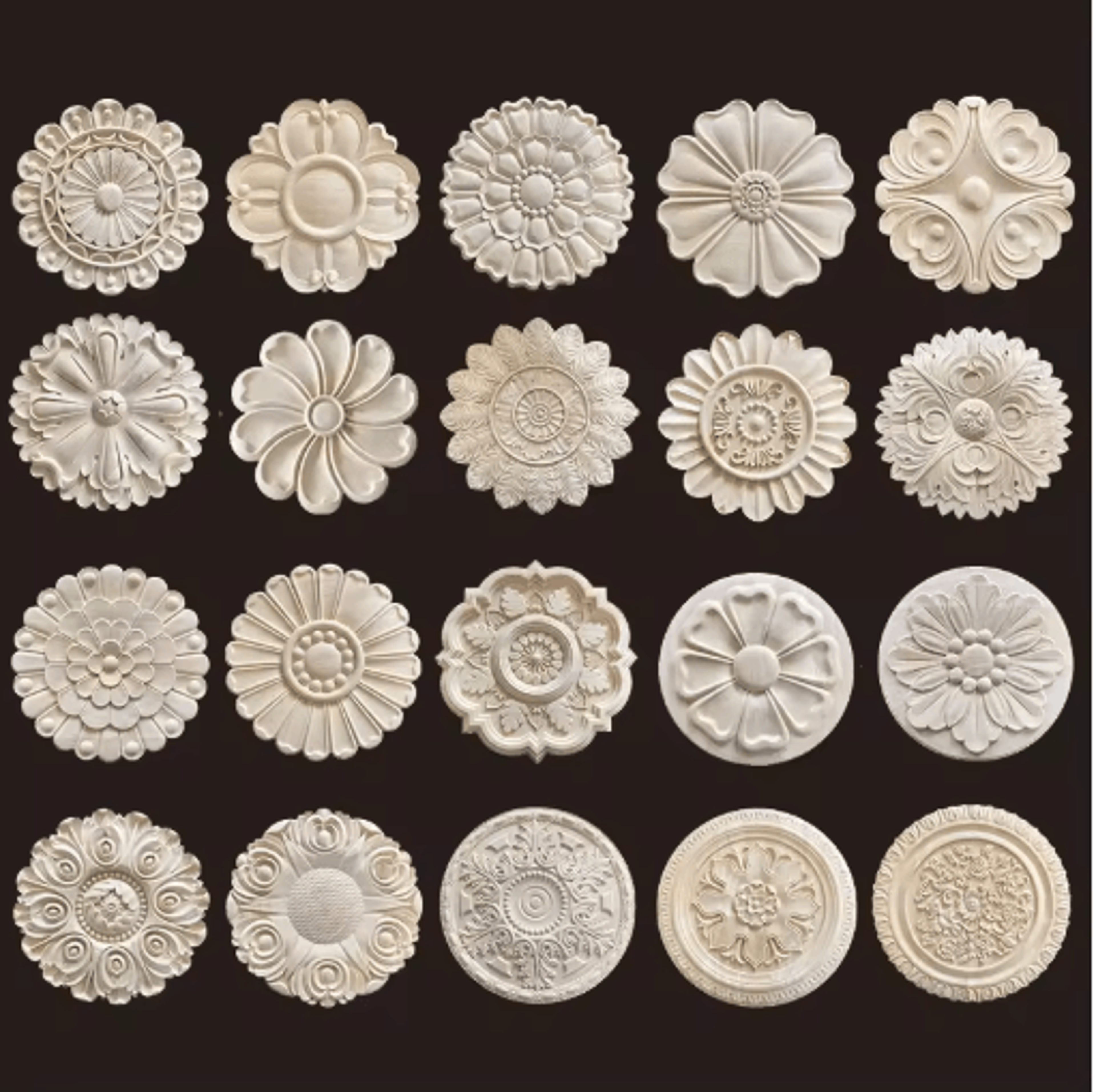 hand carved wooden applique onlays decorative wood furniture applique for doors & home decor