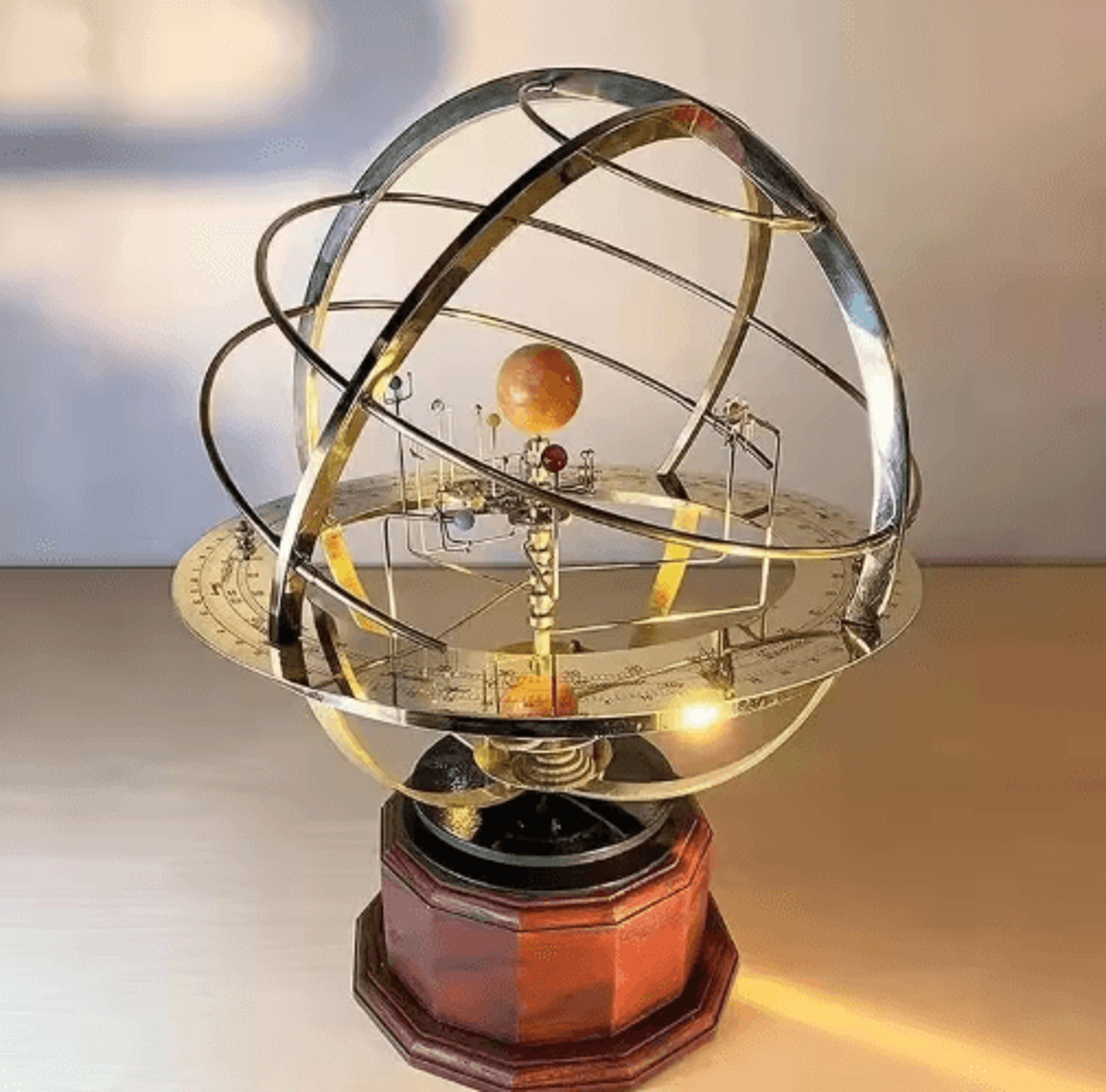 grand orrery solar system model – elegant mechanical solar system model for office & decor