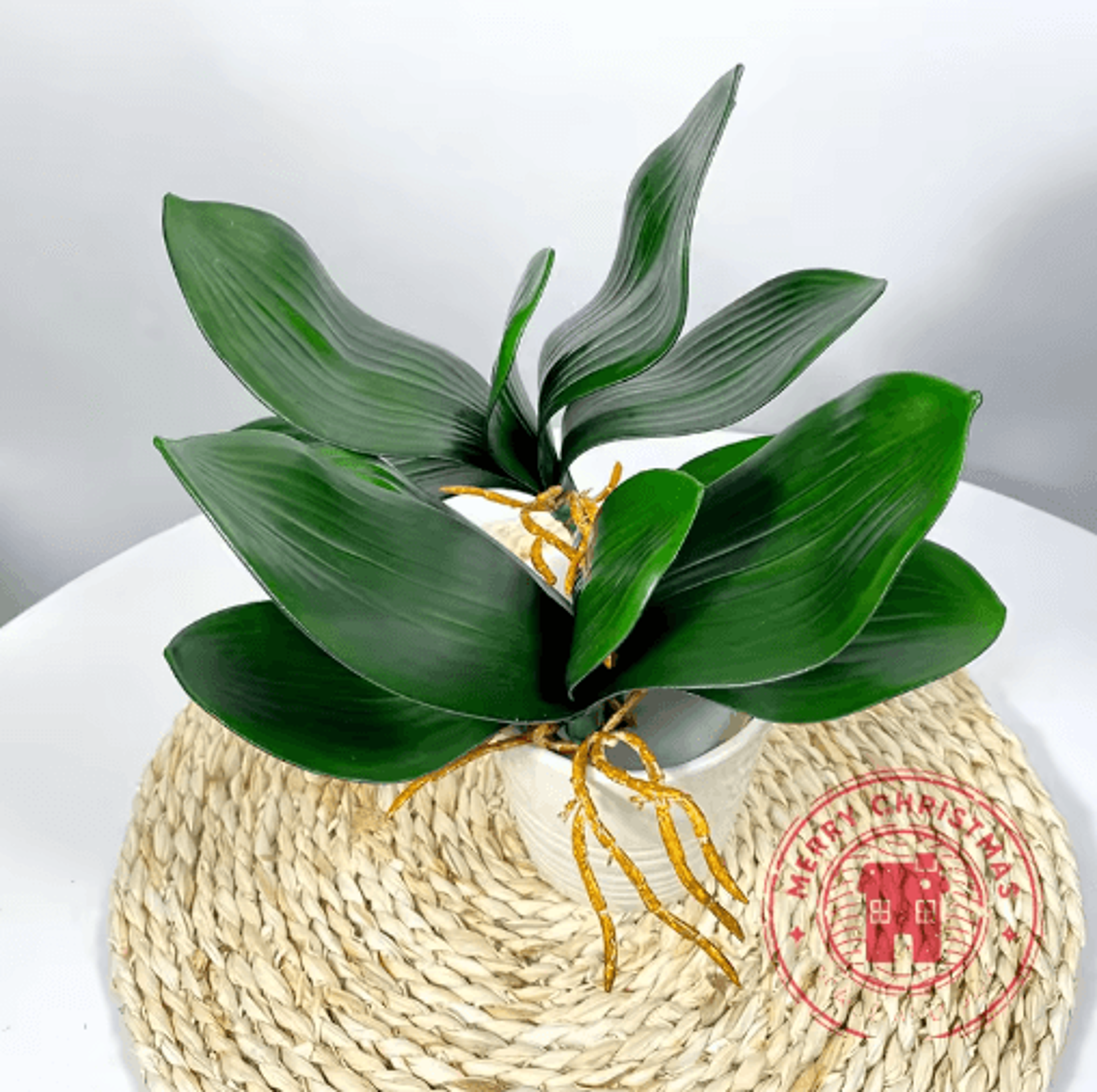 realistic phalaenopsis orchid leaves – lifelike artificial orchid leaves for floral arrangements