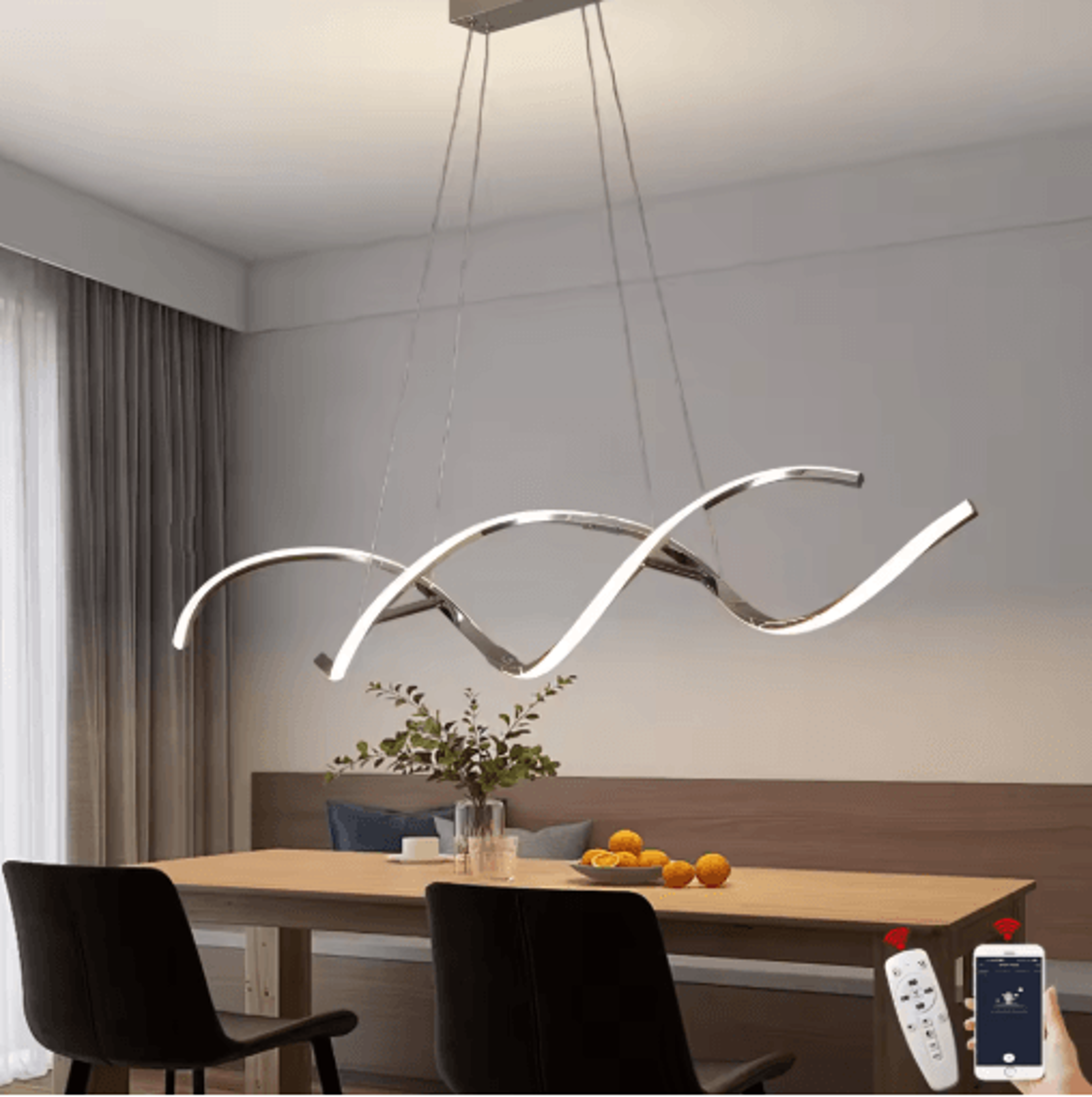 modern led chandelier minimalist linear pendant light for dining & living spaces