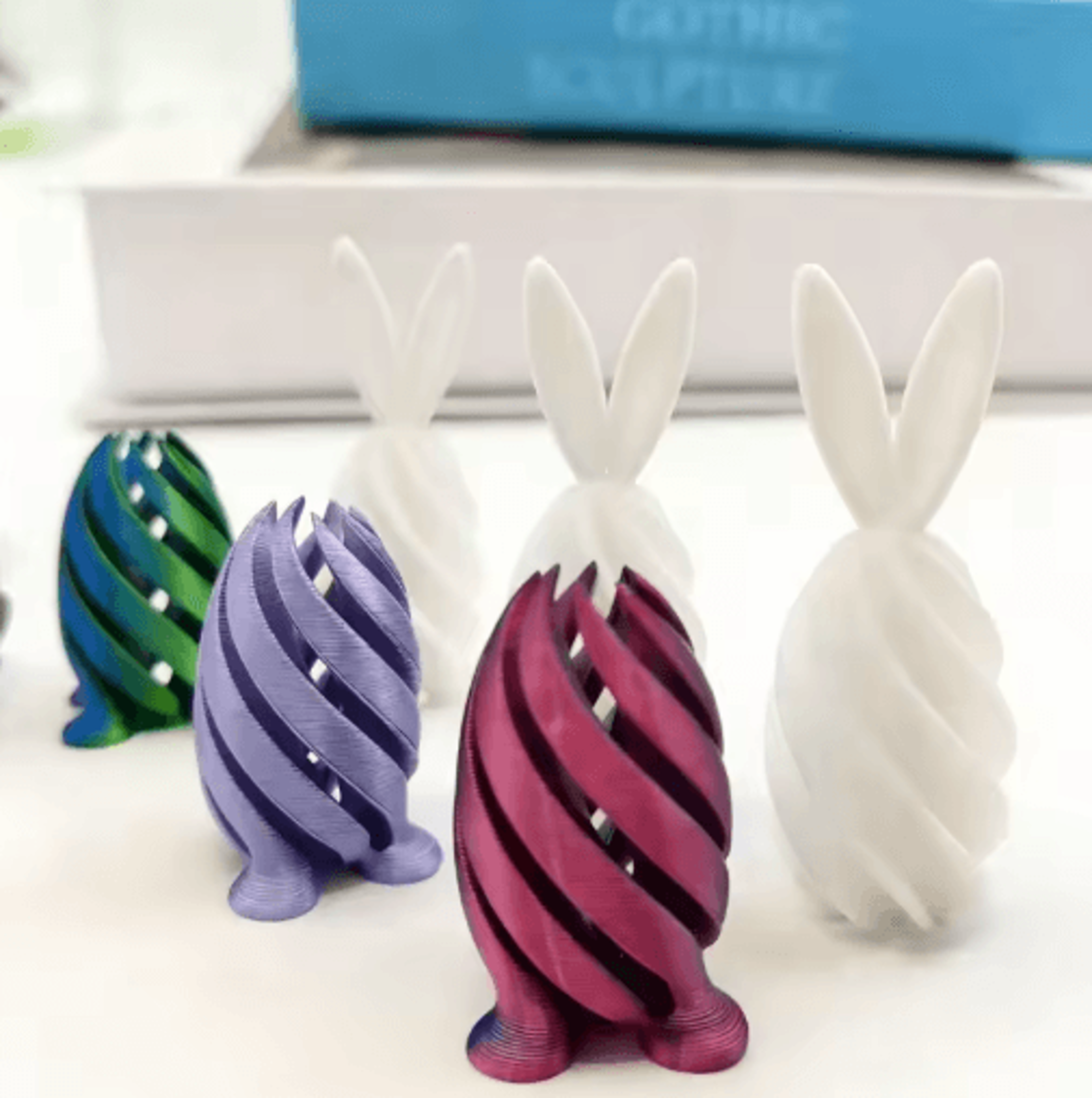 3d printed rotating spiral pyramid anti-stress fidget toy & sensory desk decor