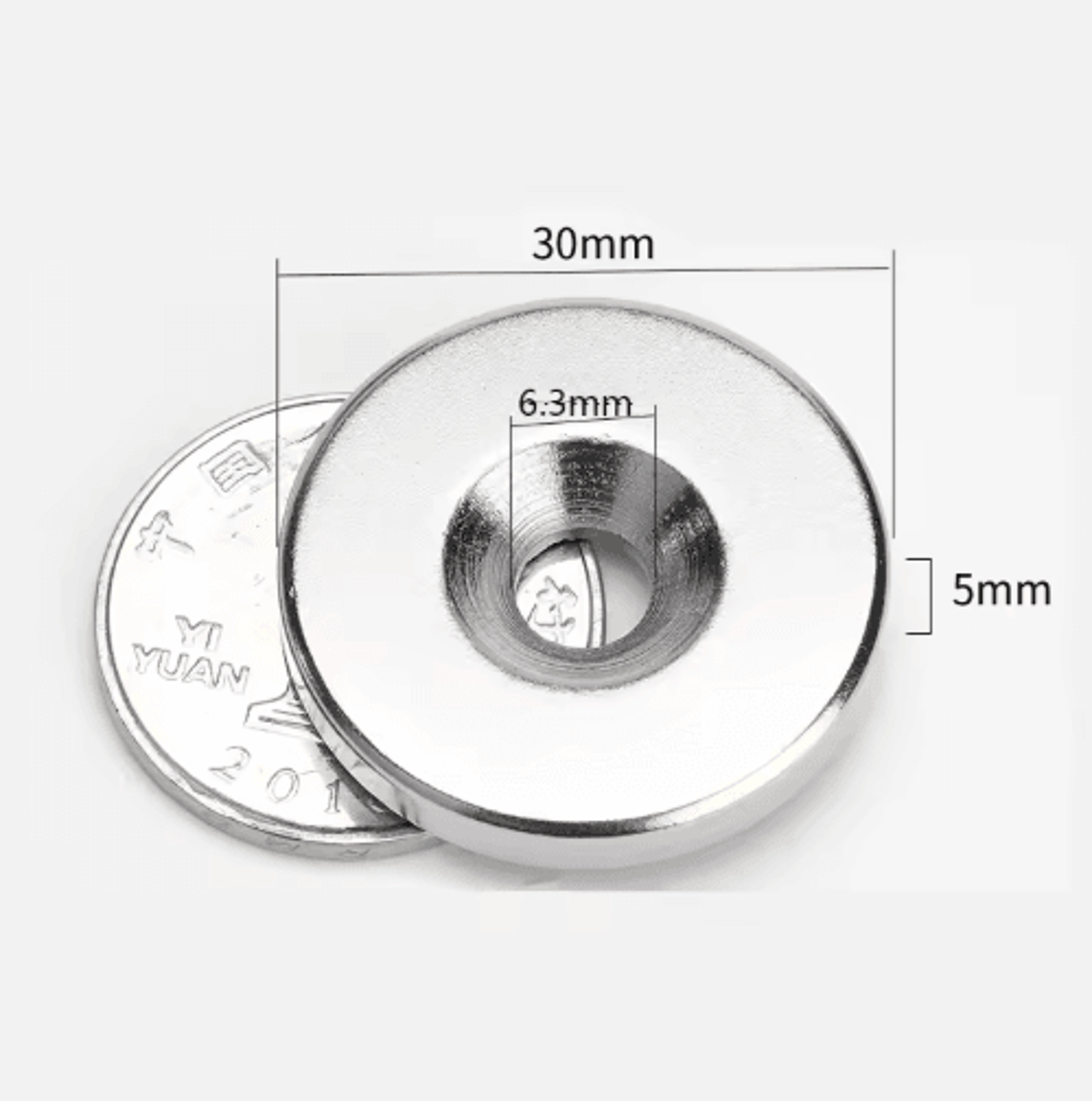 n52 countersunk neodymium magnets set – 30mm heavy-duty mounting disc magnets (10pcs)