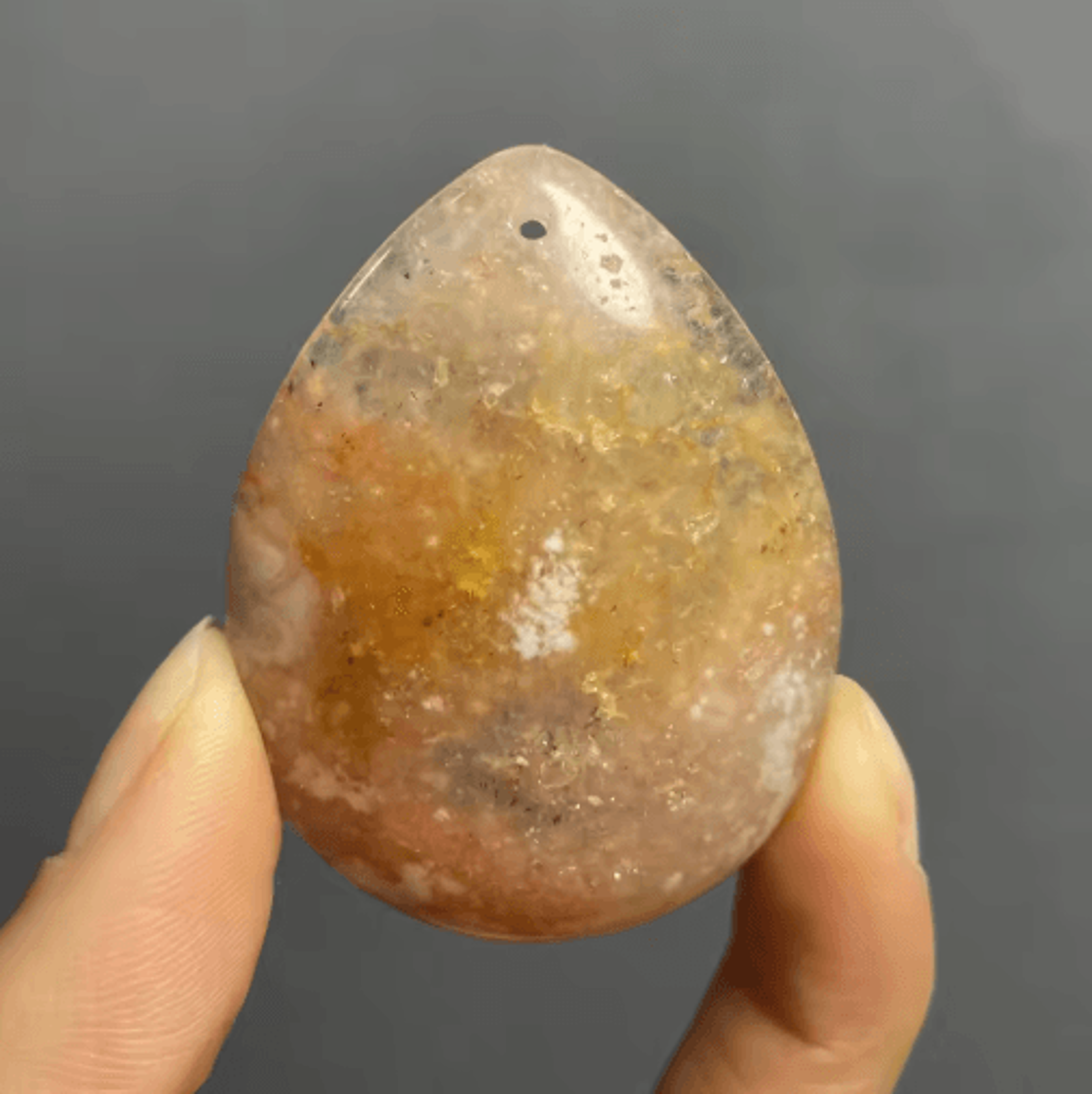aurastone agate pendant – natural quartz healing crystal jewelry & decor