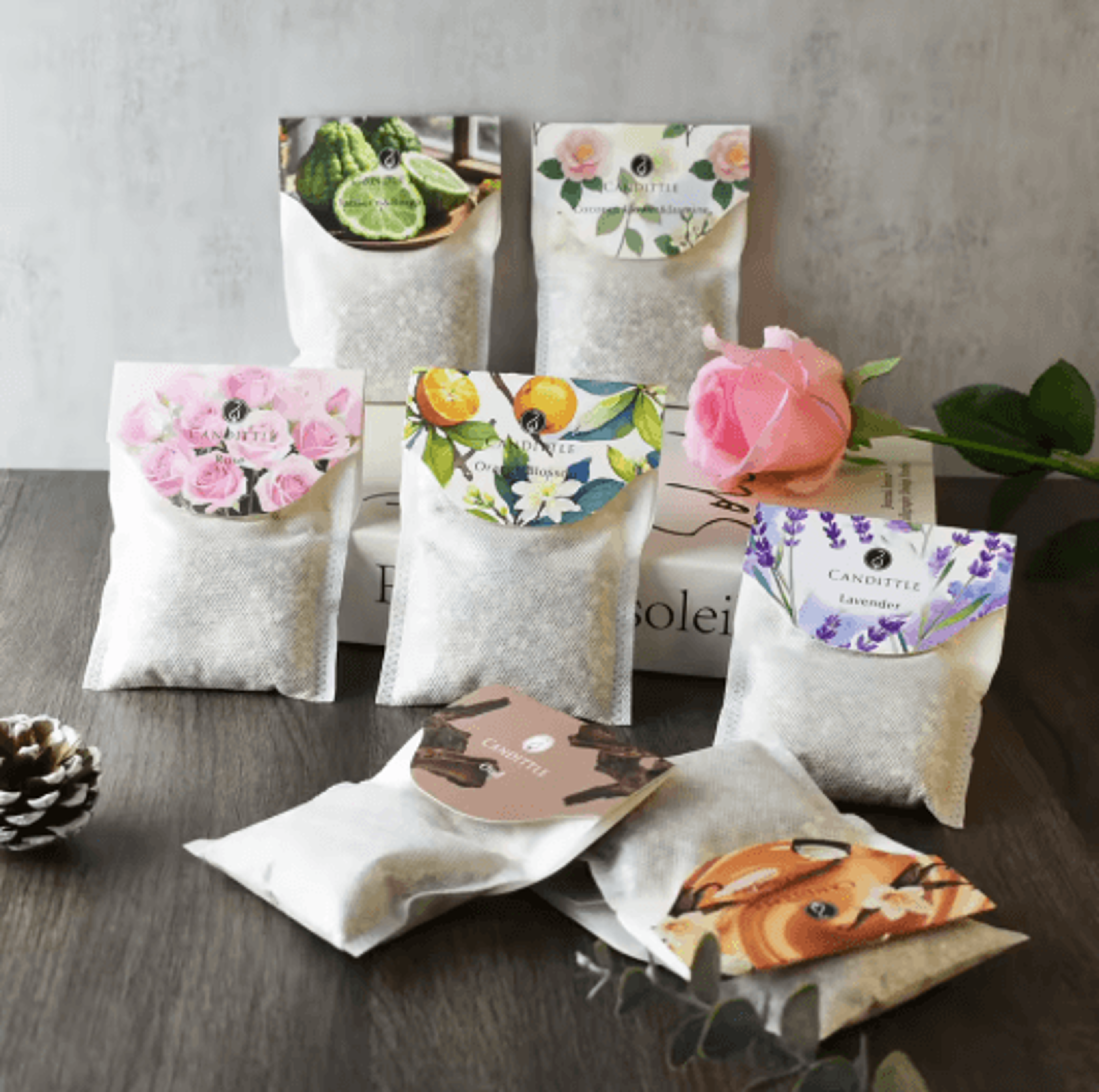 hanging scented sachet for closet & wardrobe long lasting air freshener with hook