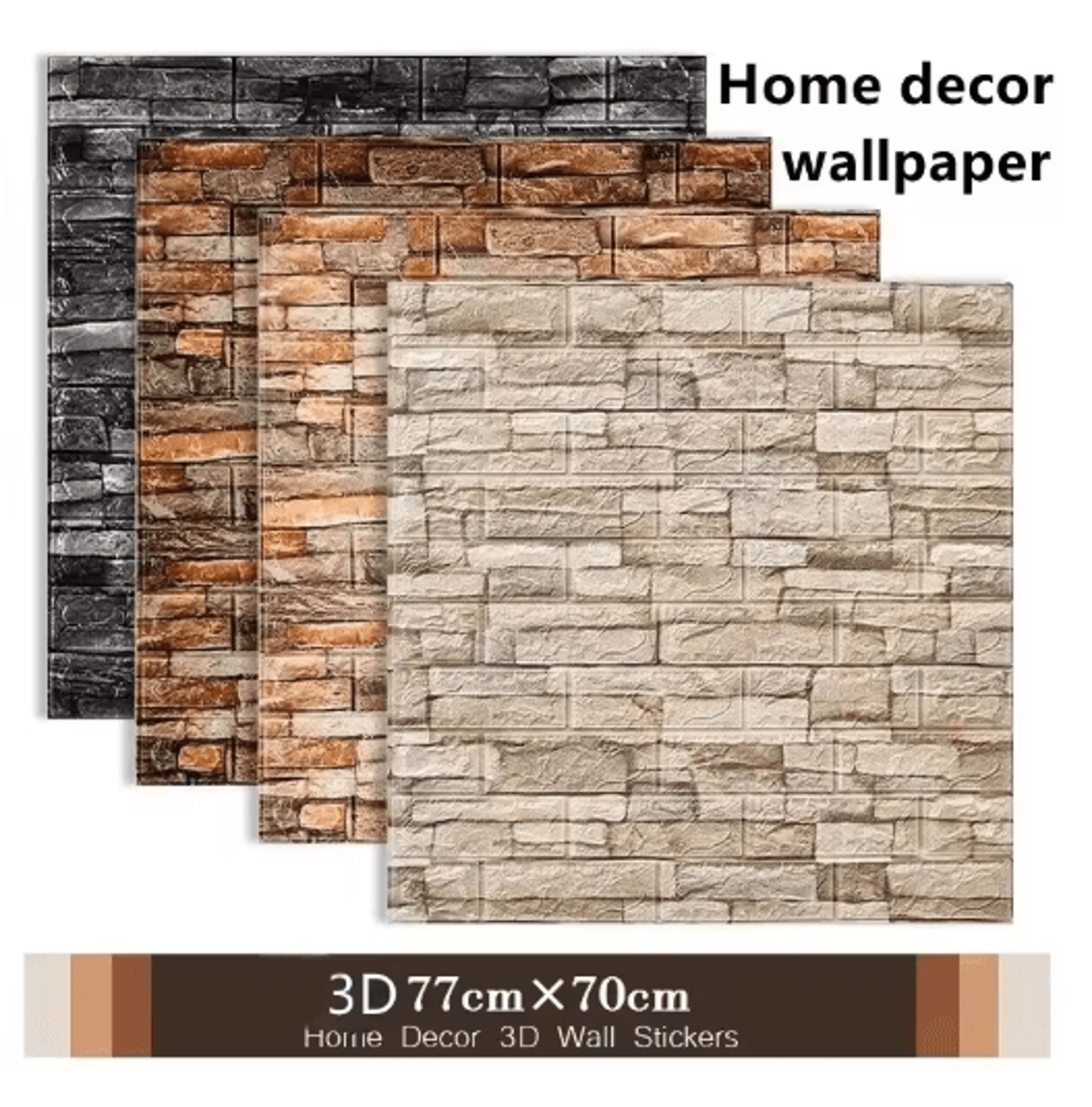 3d brick wall sticker panels waterproof self-adhesive diy wallpaper for home decor