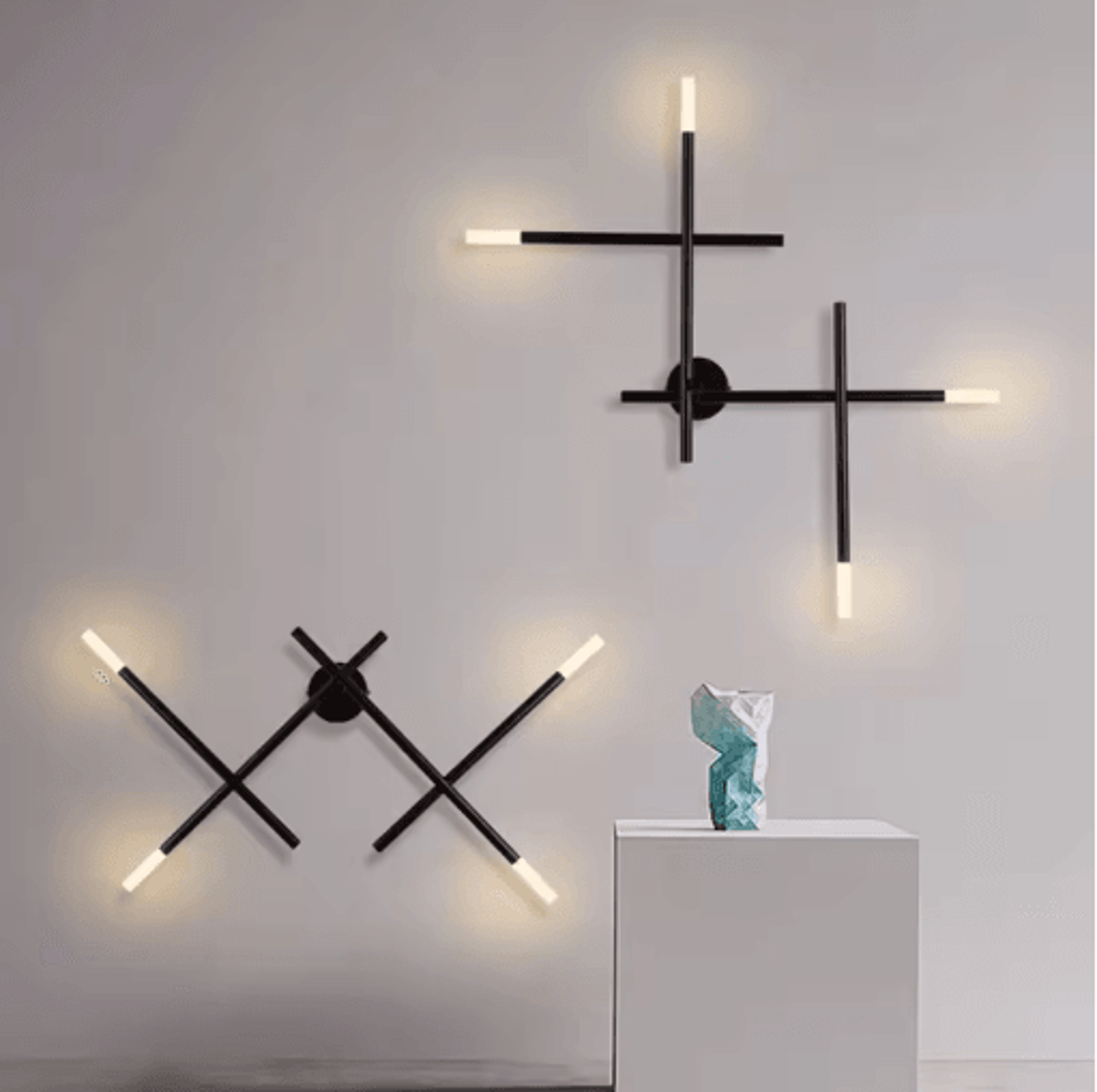 nordic cross led wall sconce minimalist modern wall lamp for living room & bedside