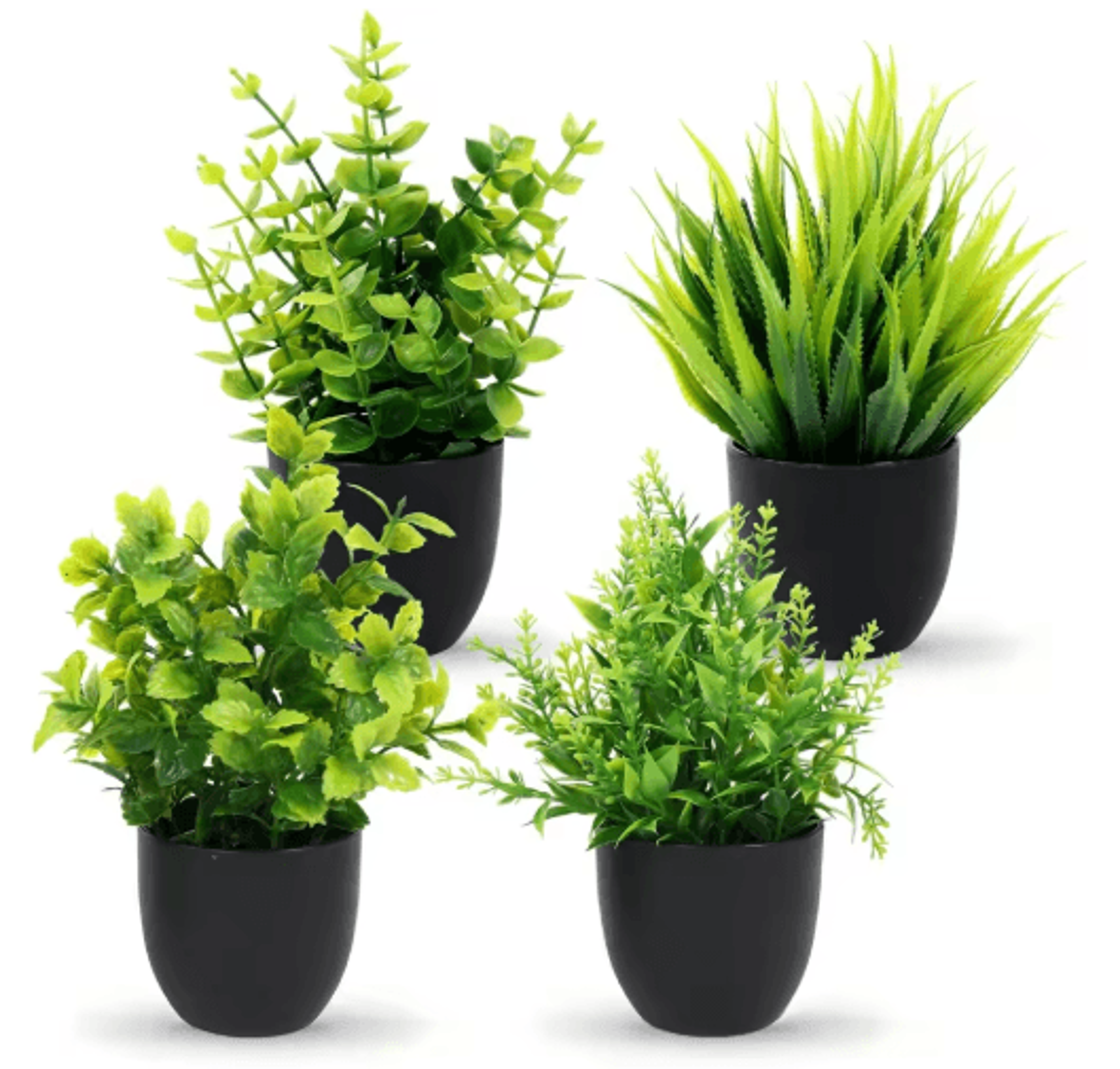 mini artificial bonsai plant set small potted greenery for home & event decor