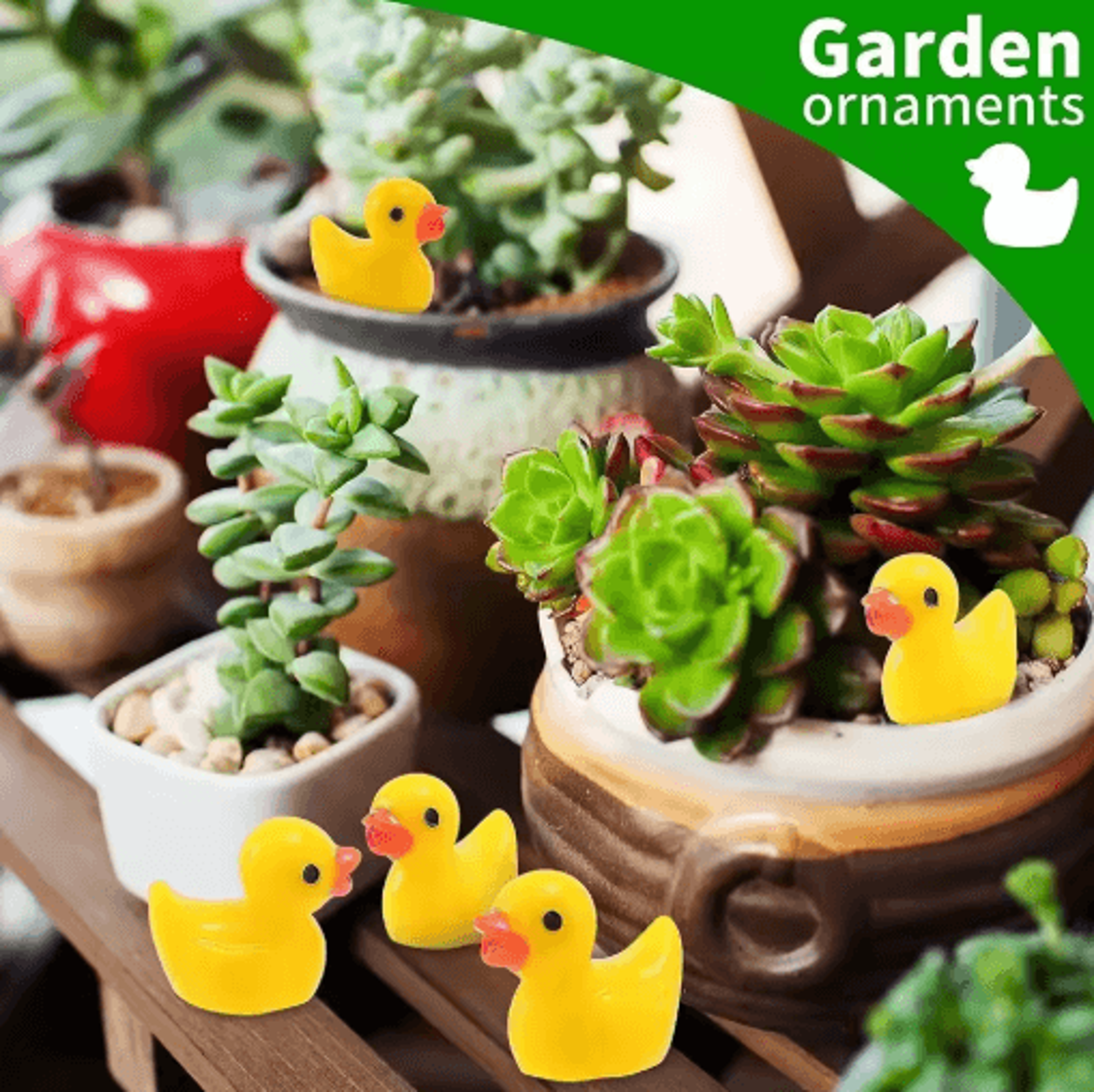 mini resin duck figurines set – tiny duck charms for fairy garden & diy decor (20/50/100pcs)