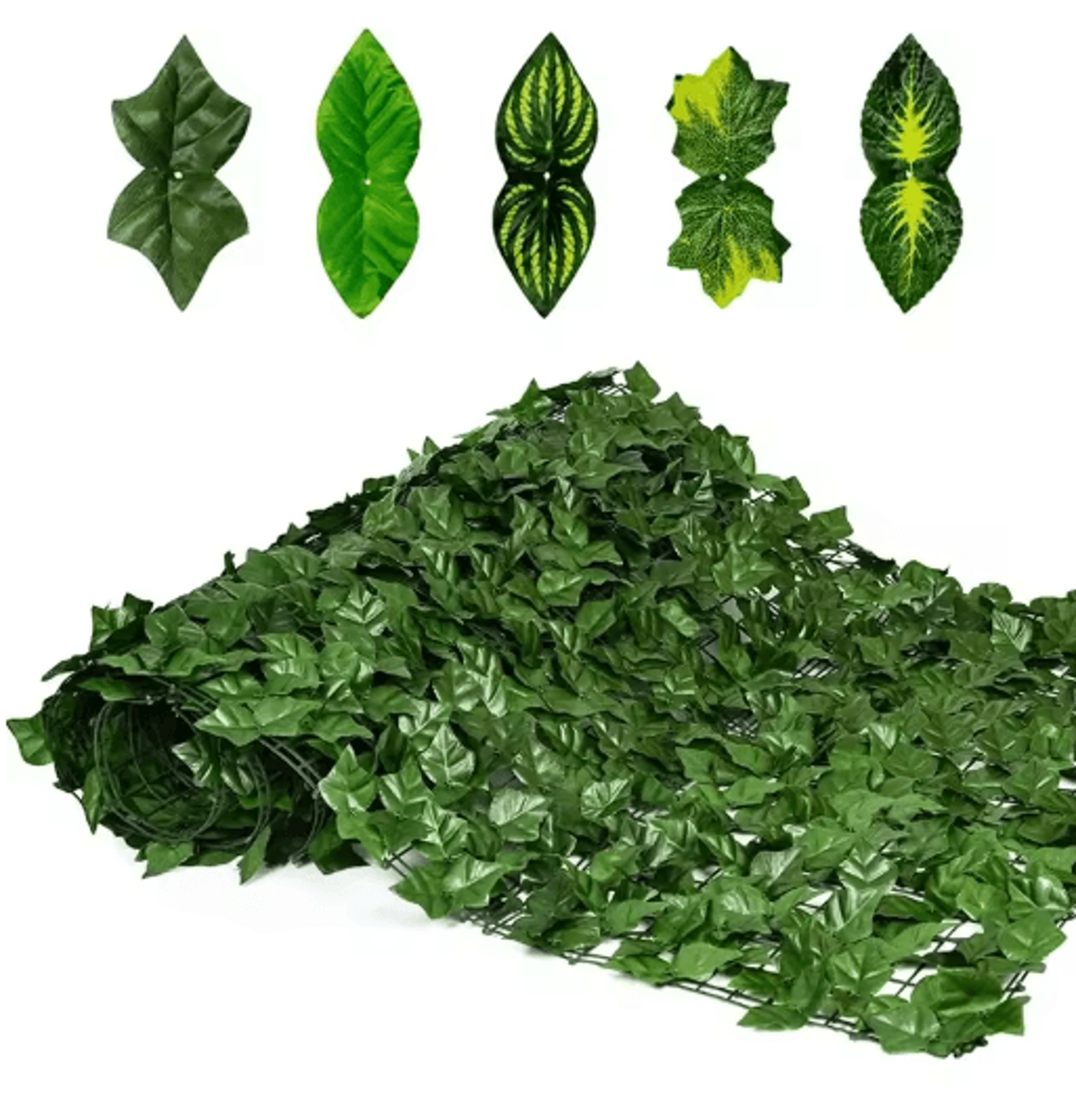 artificial ivy hedge fence panel faux leaf privacy screen for balcony & garden