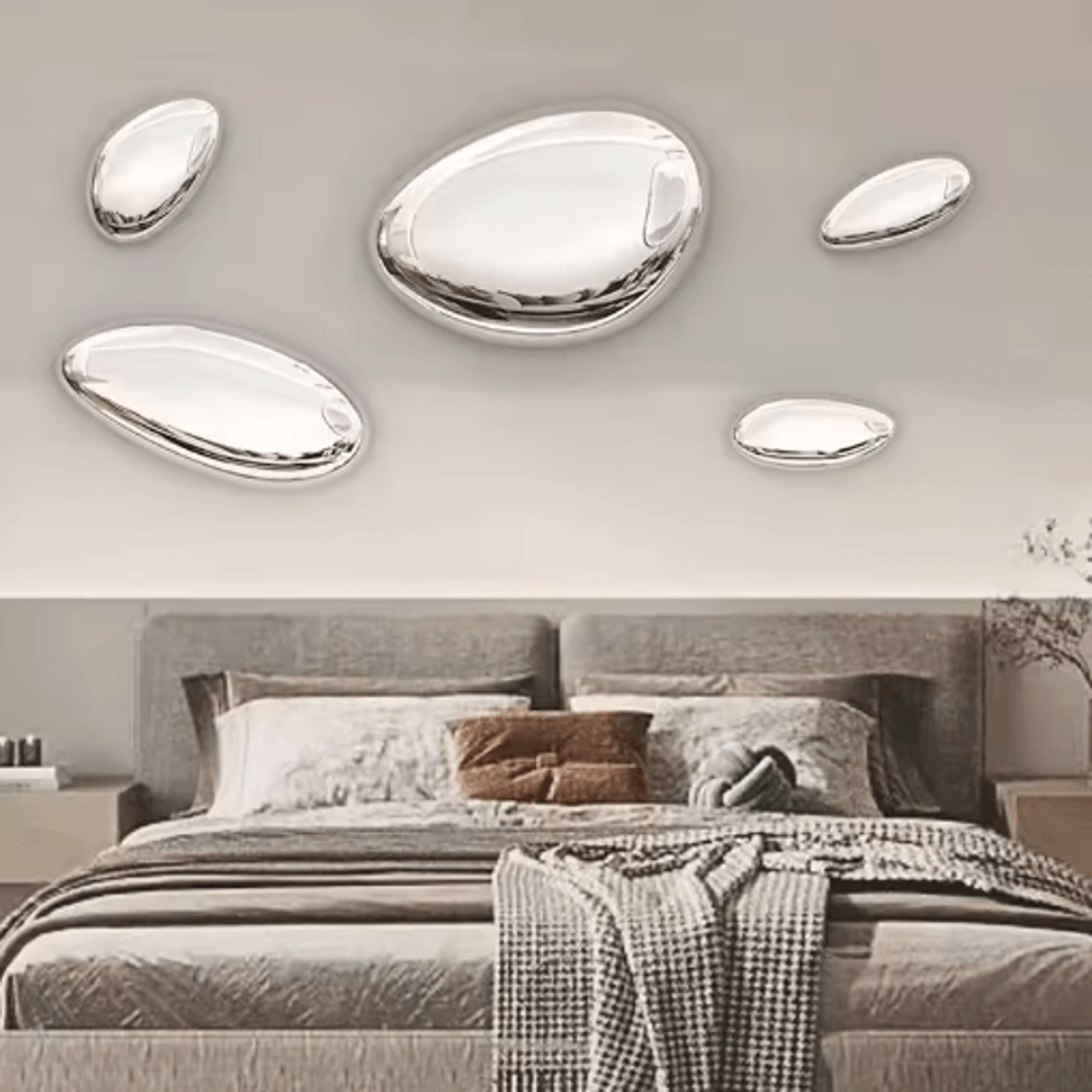 luxury water drop wall pendant modern stone-inspired wall decor art