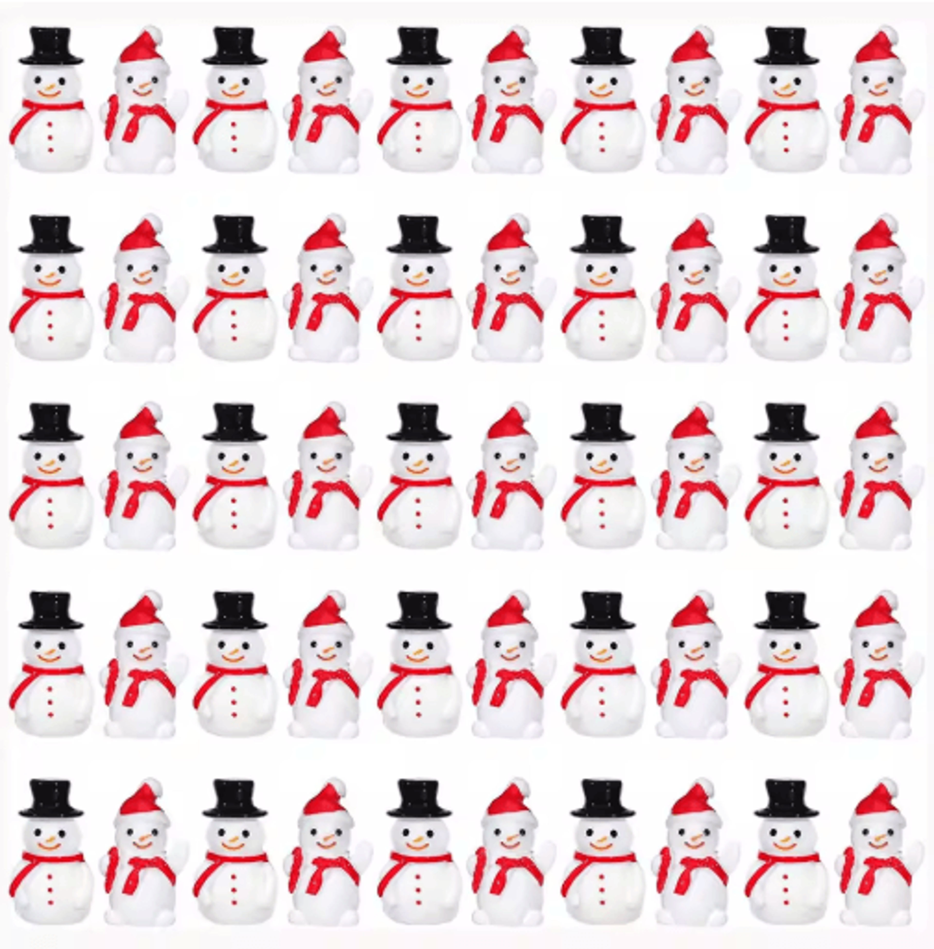 mini christmas snowman figurines set resin holiday decor for diy crafts & gardens