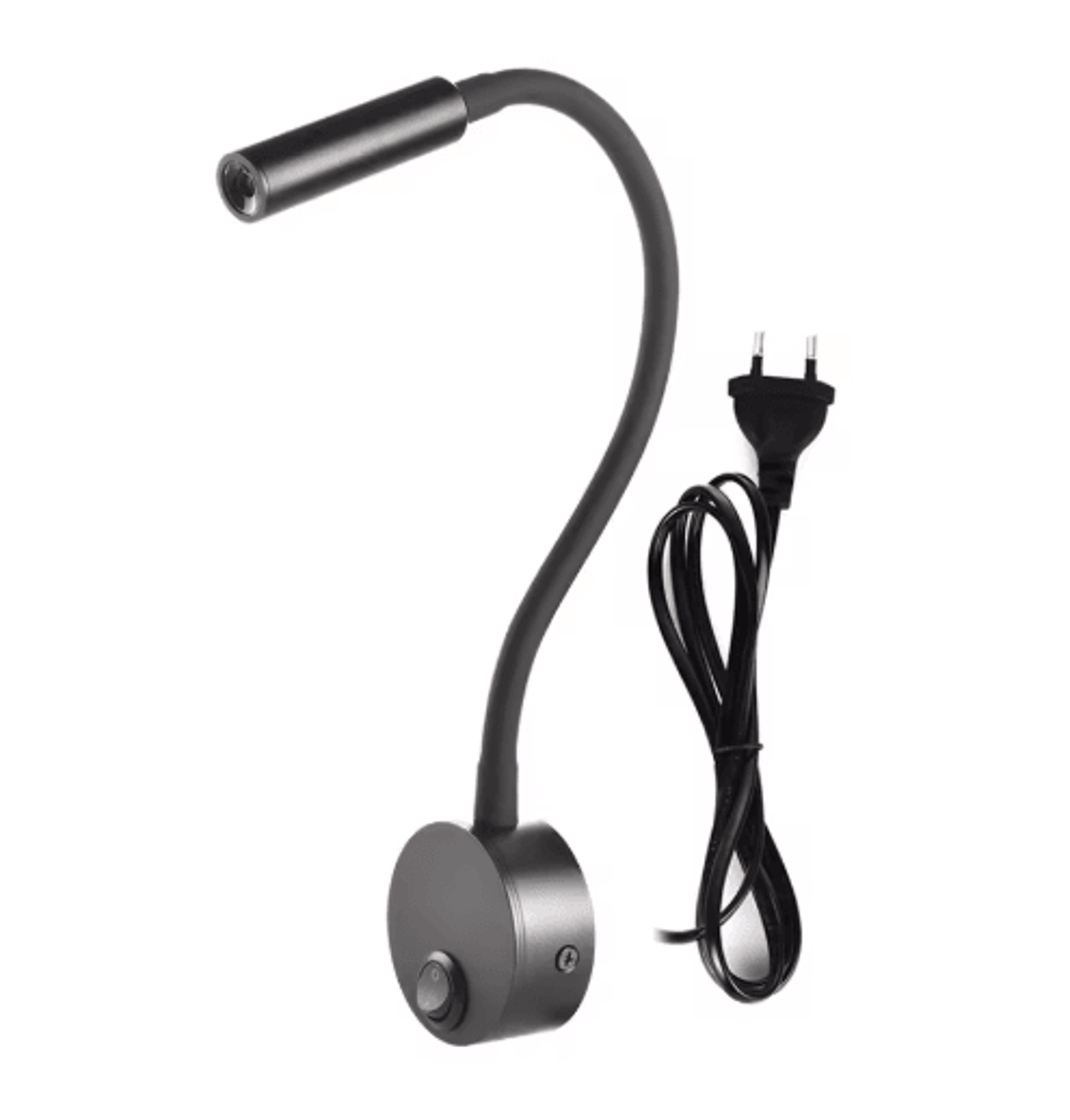 flexible gooseneck bedside reading light – wall sconce clamp lamp with switch