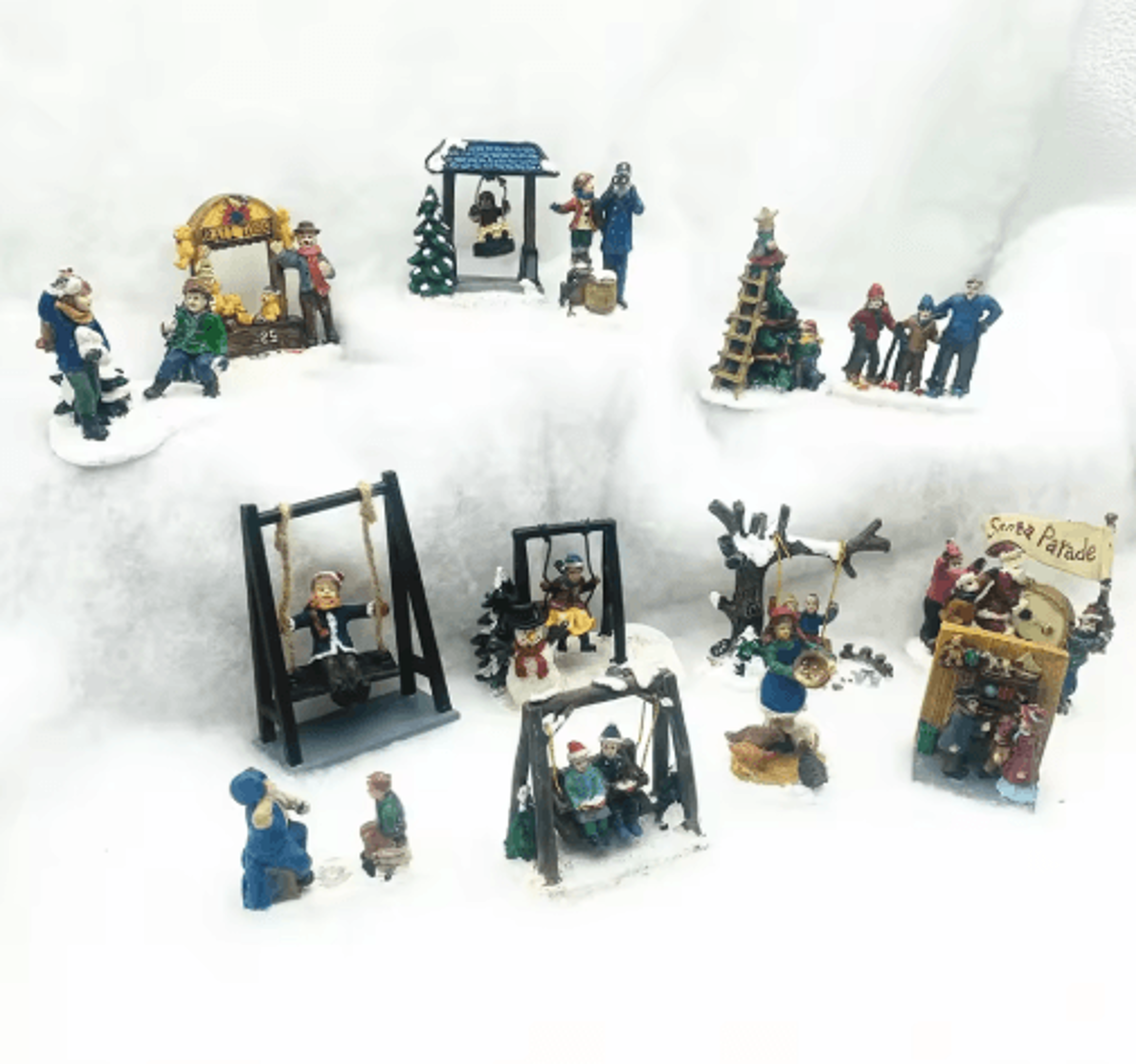 holiday miniature figurines set – sand table & fairy garden desk decor