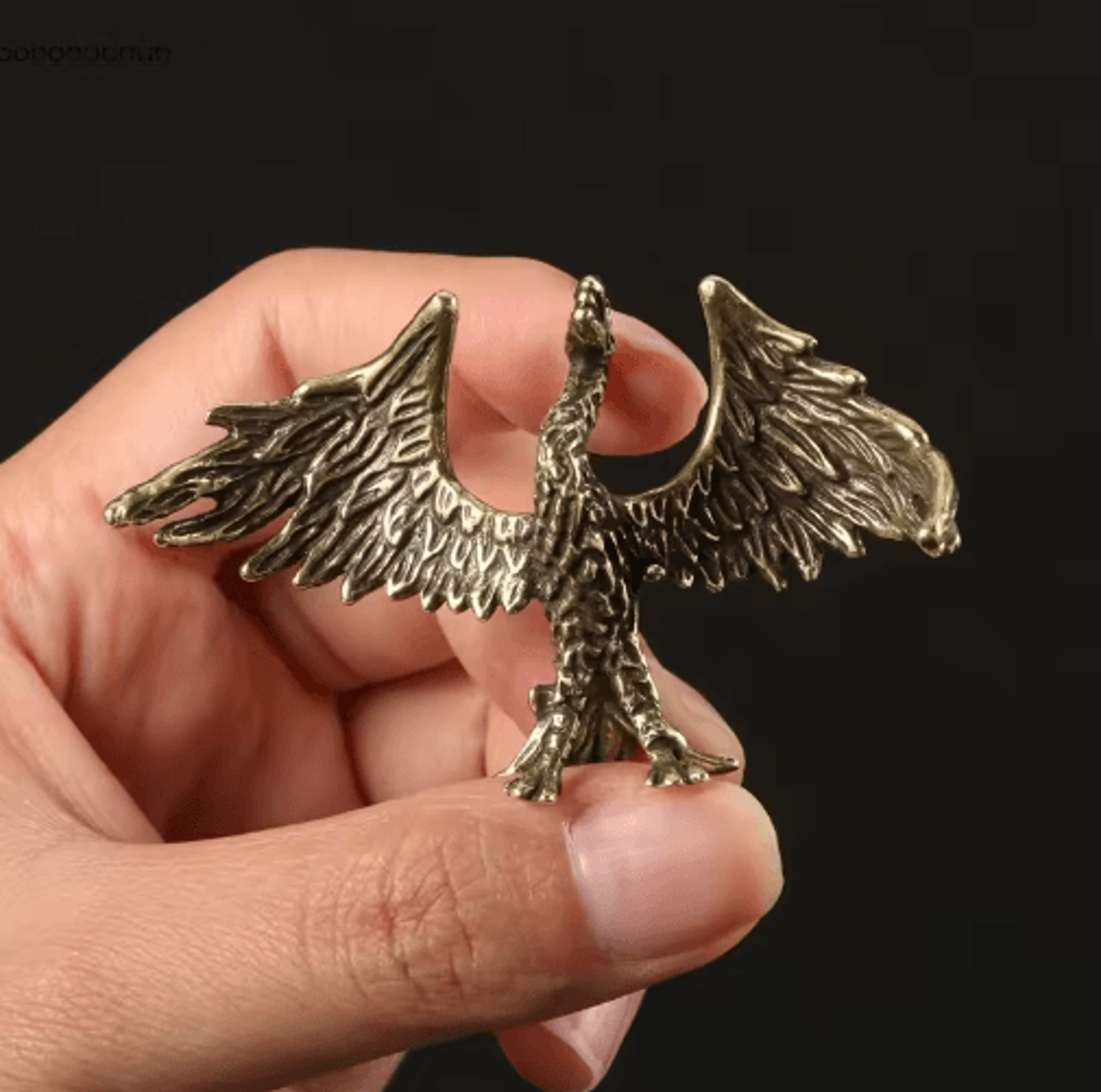 solid brass phoenix statue – feng shui flame bird desk ornament & retro decor