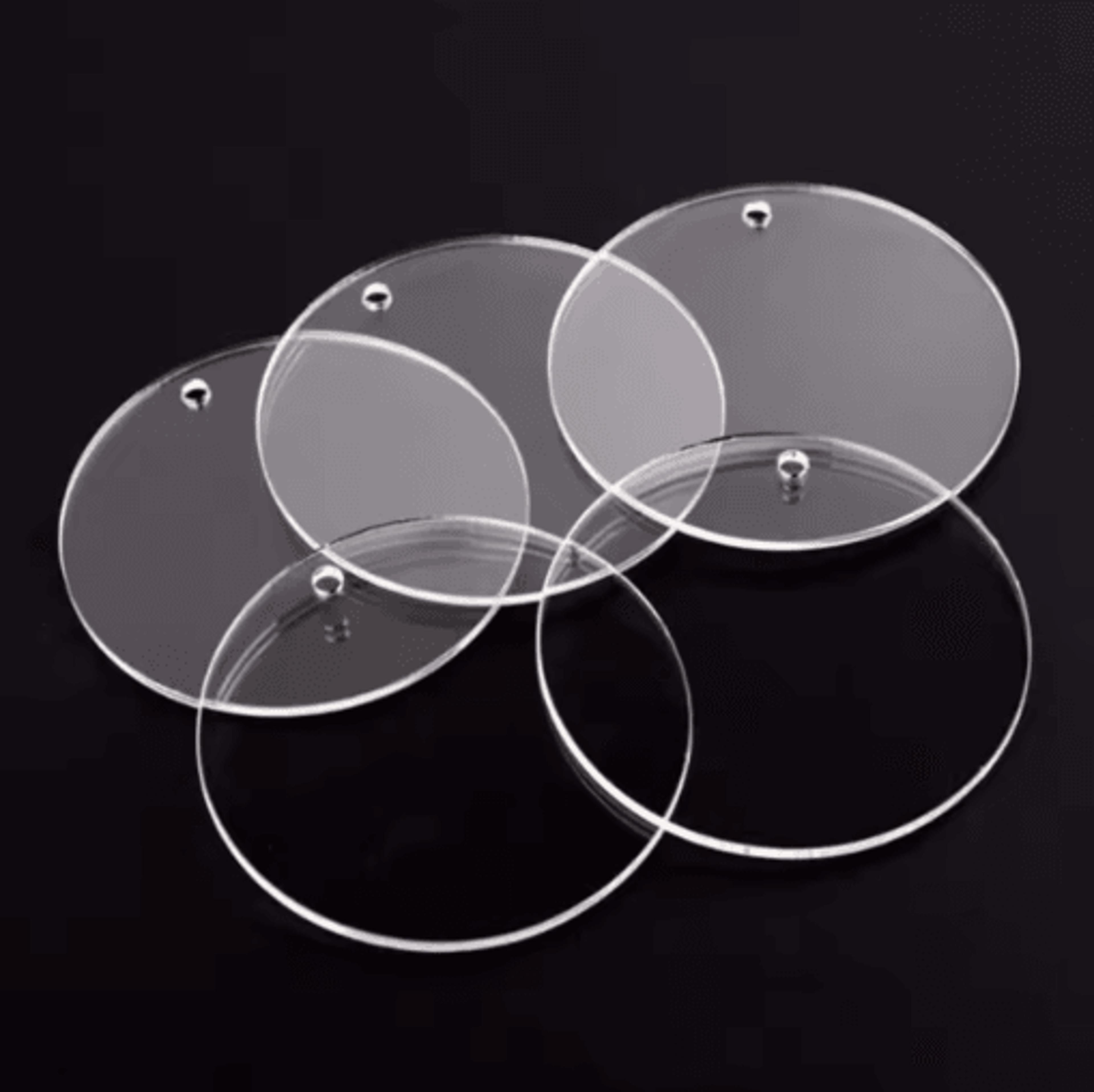 clear acrylic ornament blanks round disc for diy crafts engraving & vinyl projects