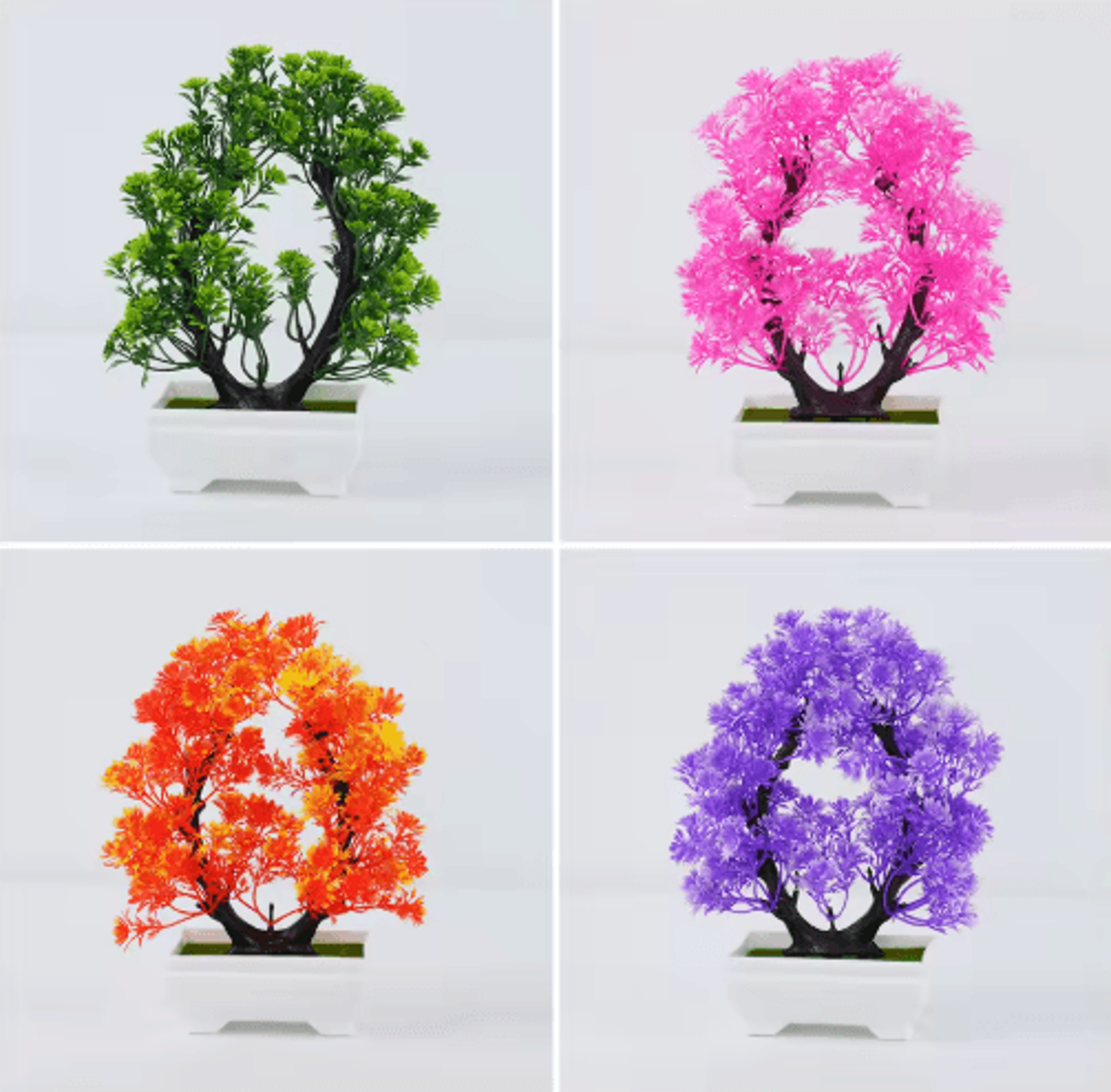 artificial bonsai plant in pot – realistic small indoor tree decor