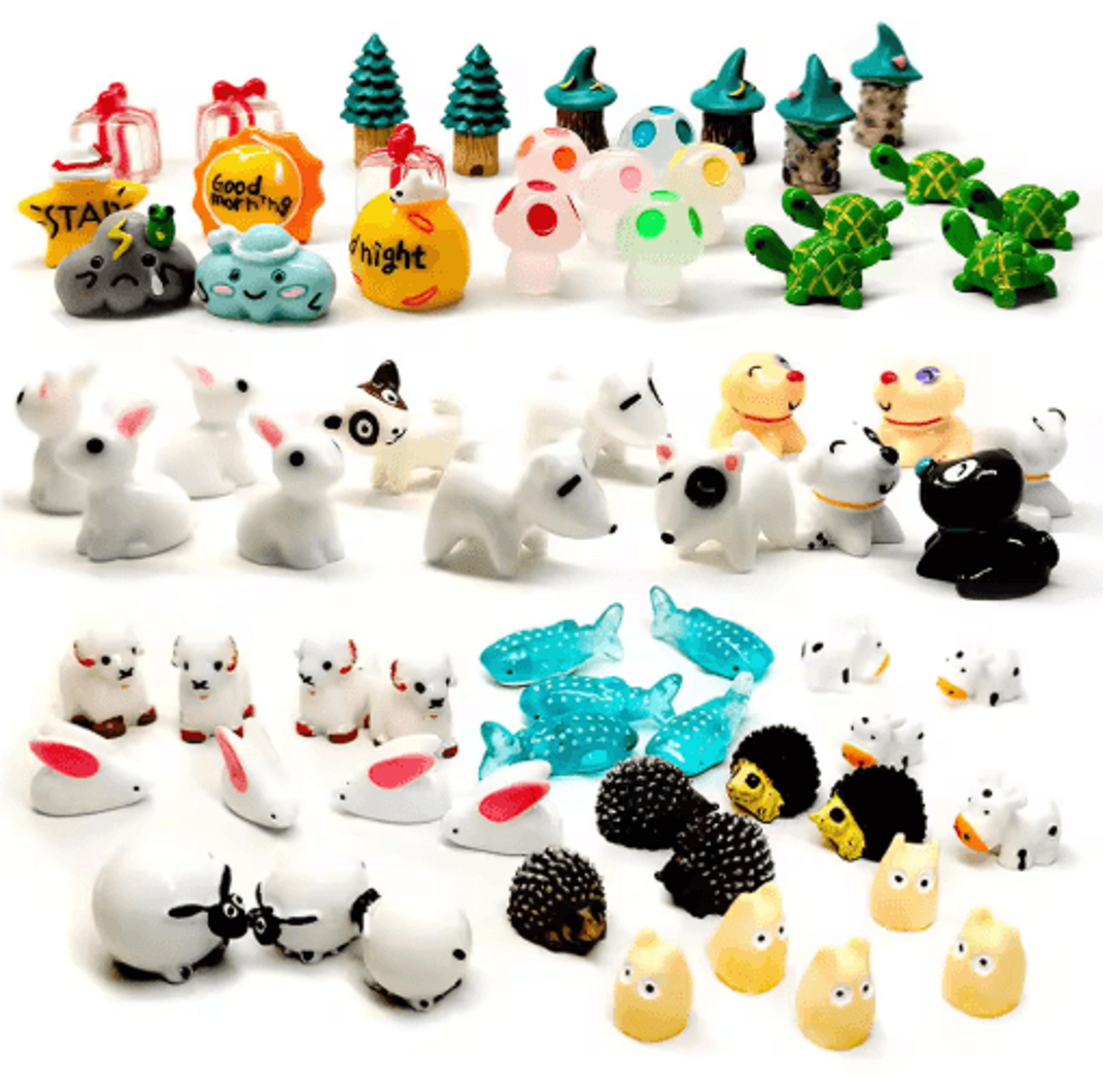 mini animal figurines set – fairy garden & micro landscape decor (5pcs)