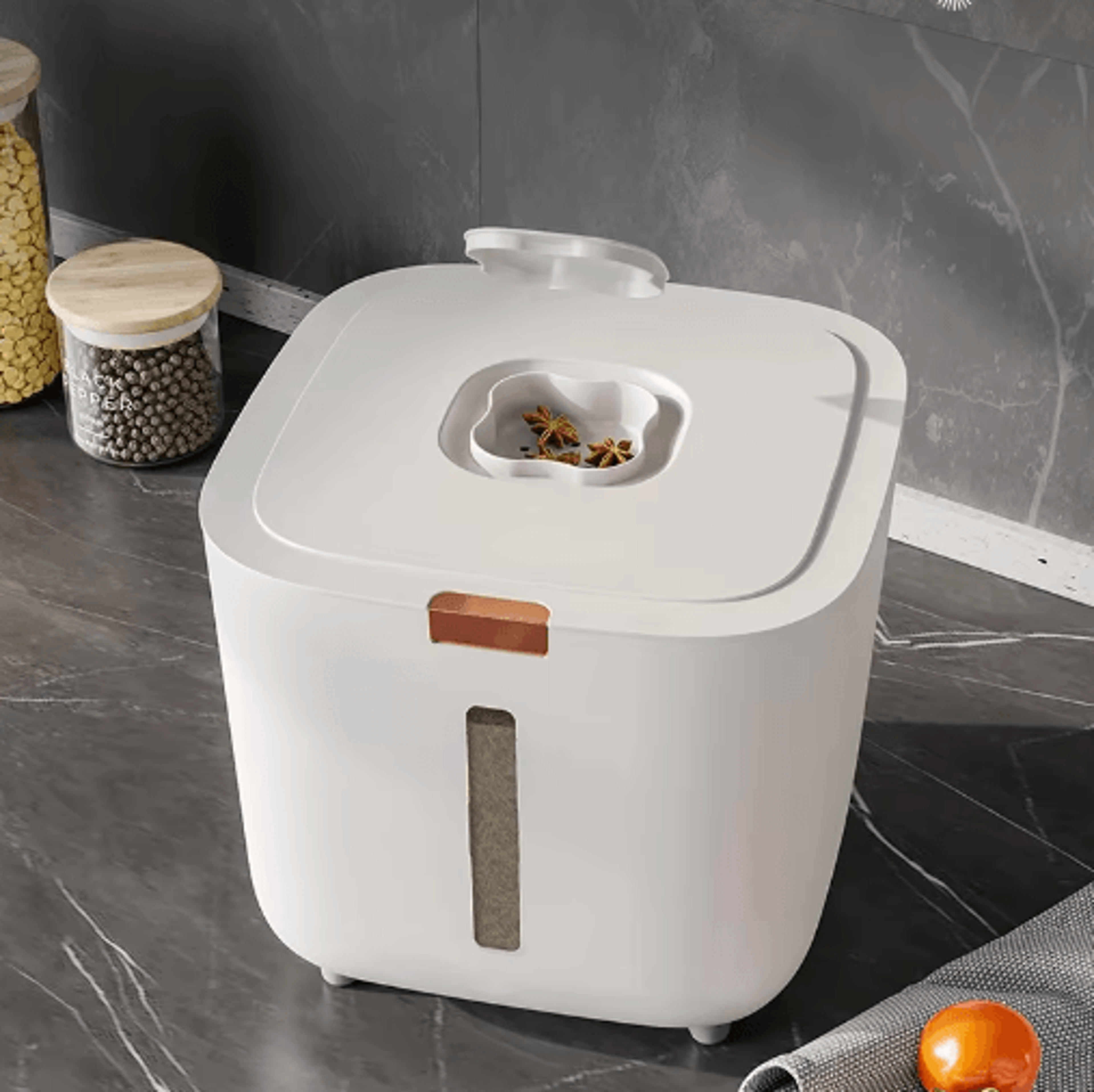 airtight rice storage container – moisture-proof grain bin with lid (5–10kg)