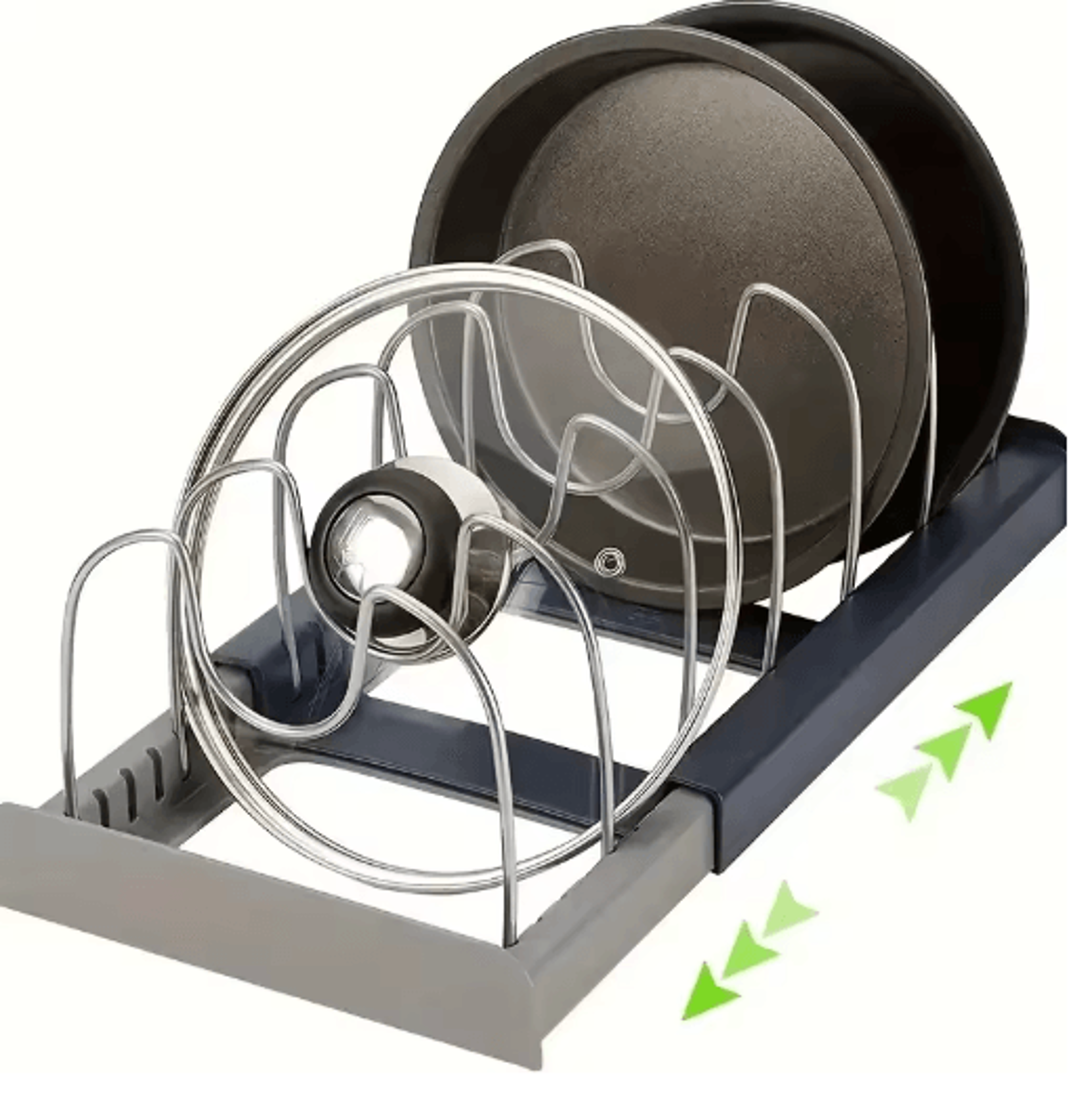 expandable stainless steel kitchen rack – multi-use pot lid & dish organizer