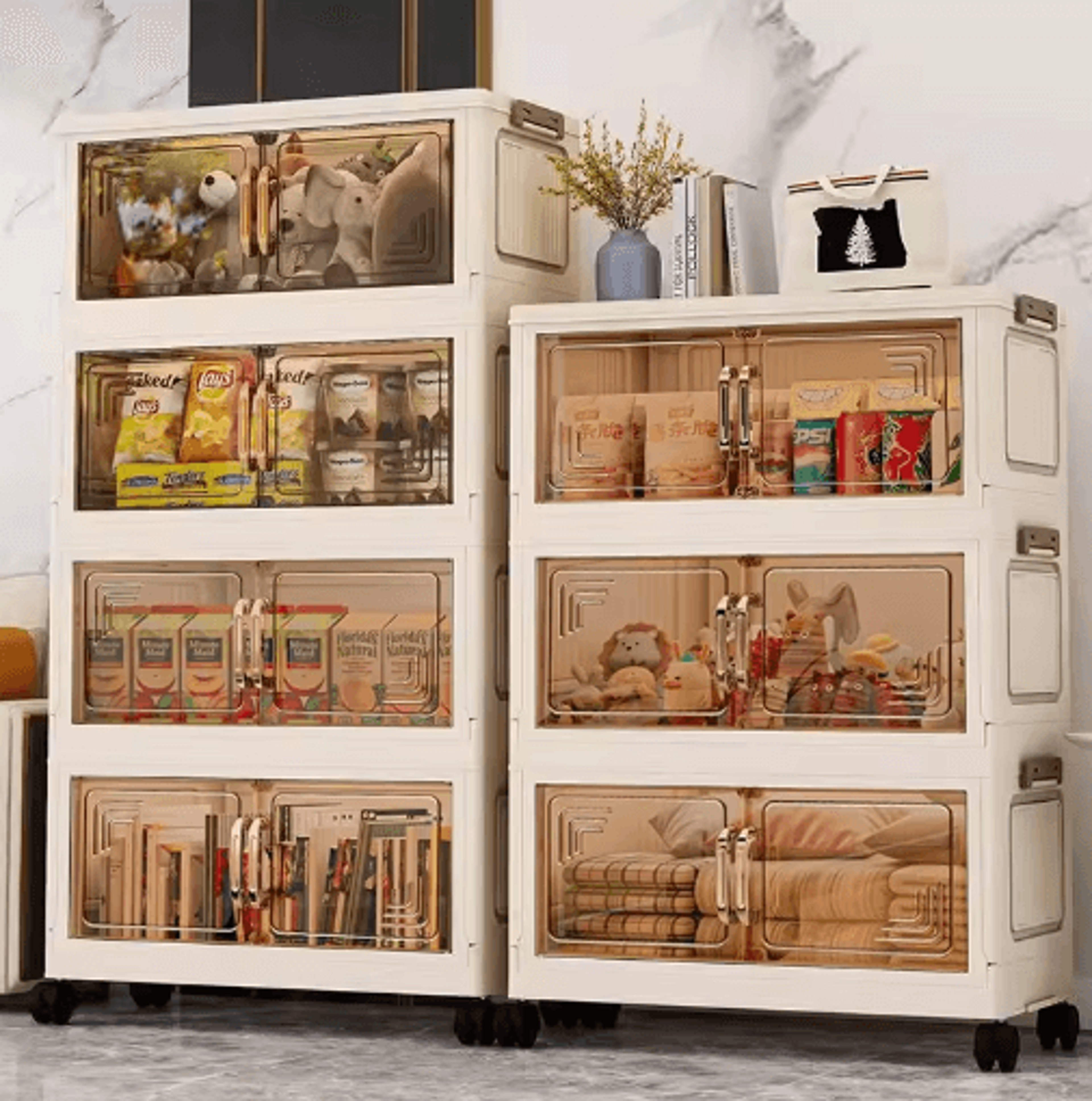 multifunction folding storage cabinet dustproof portable wardrobe organizer