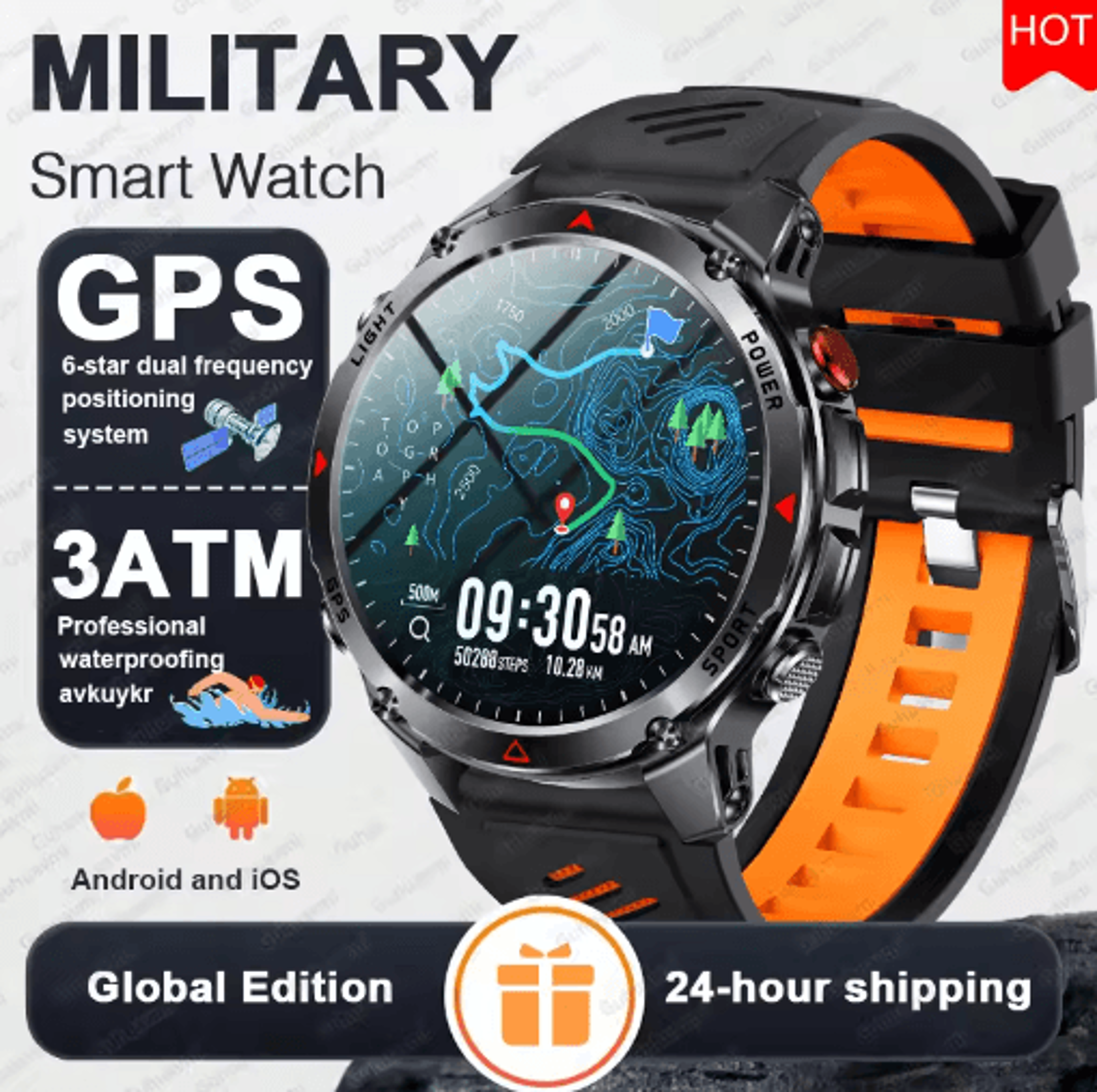 aerotrack pro gps smartwatch – amoled nfc calling sports watch