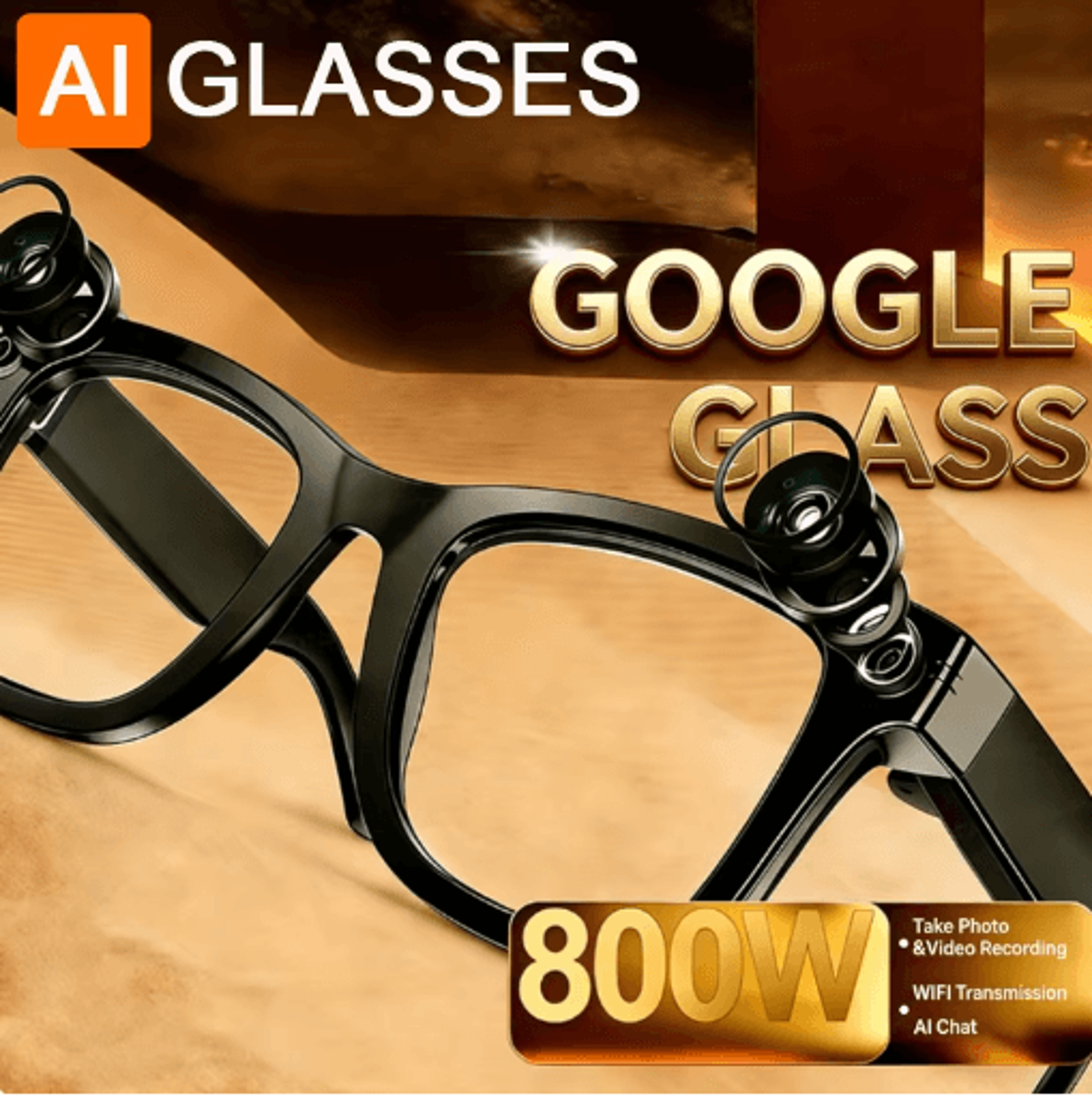 visionx ai smart camera glasses hd video translation & bluetooth call sunglasses