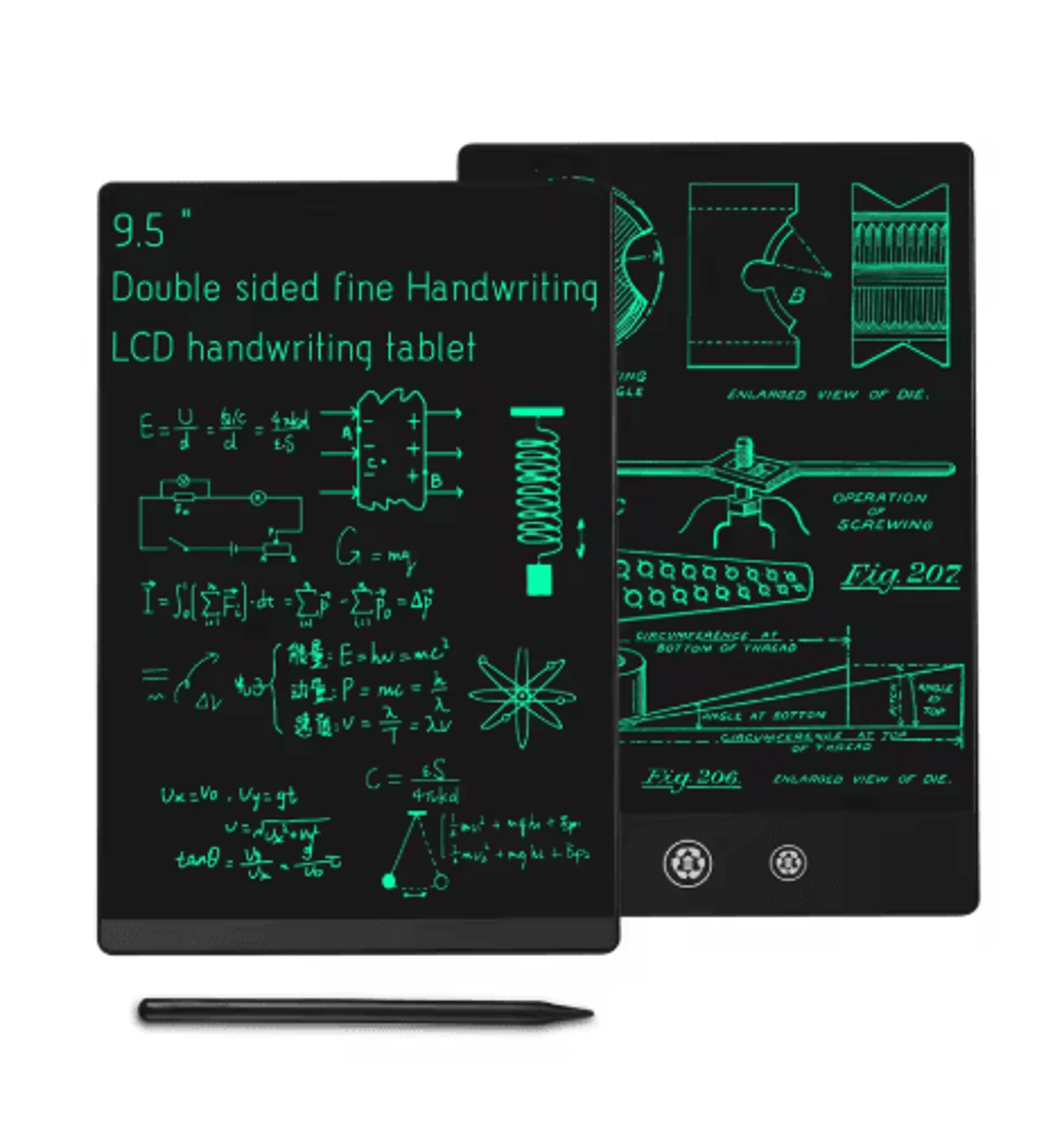 9.5 lcd writing tablet – reusable digital drawing board for kids learning & creativity