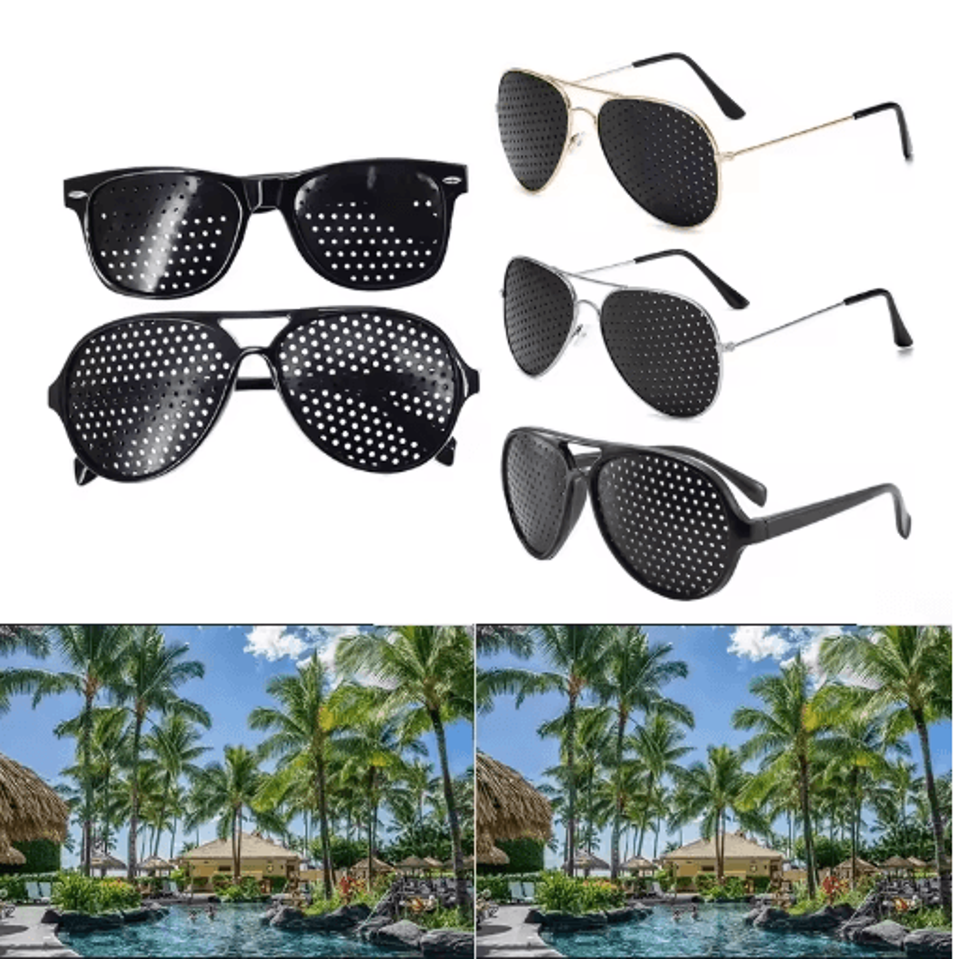 vision care pinhole corrective glasses for eye fatigue relief