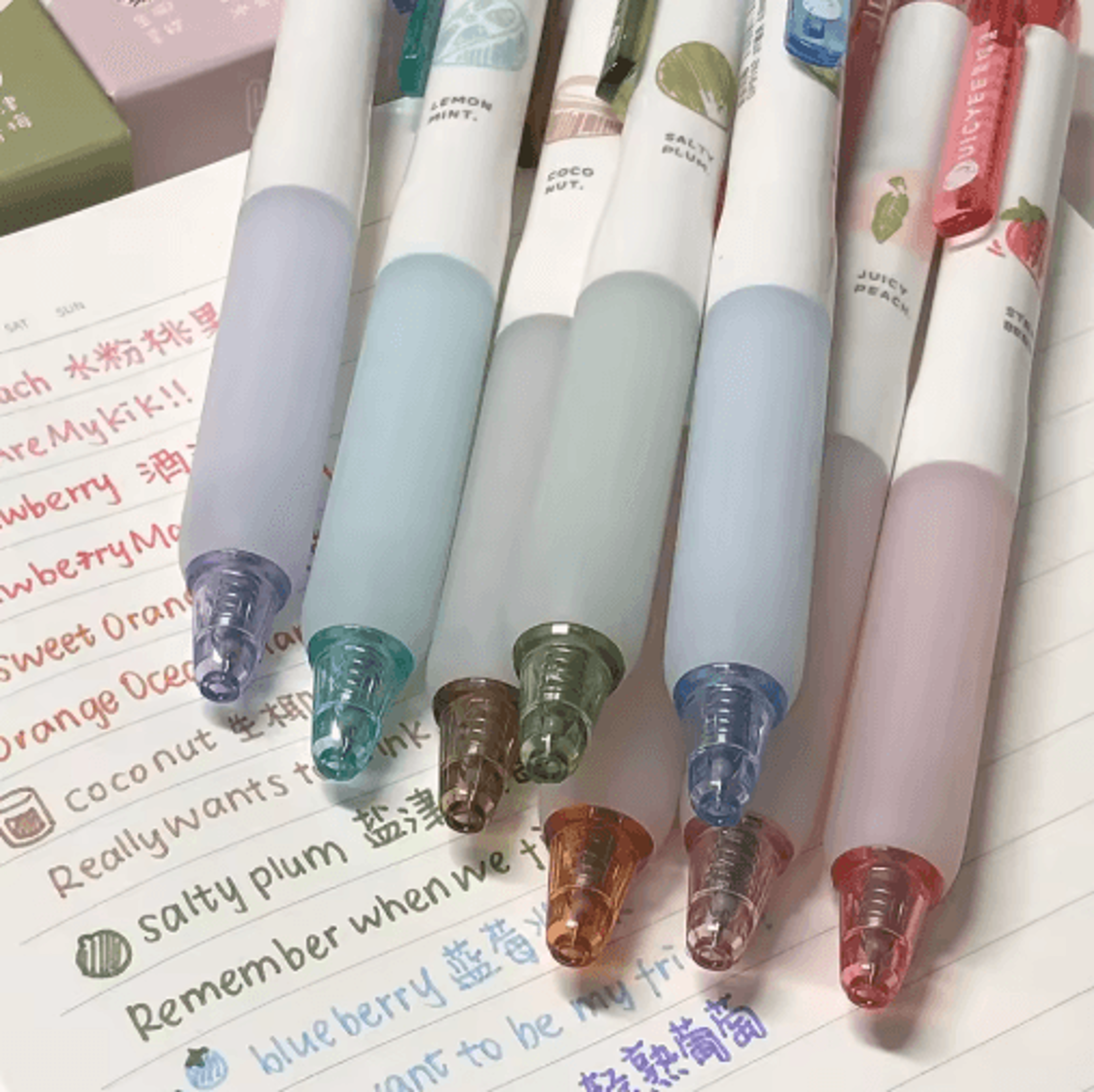 creative 3d fruit scented gel pens for school & scrapbooking