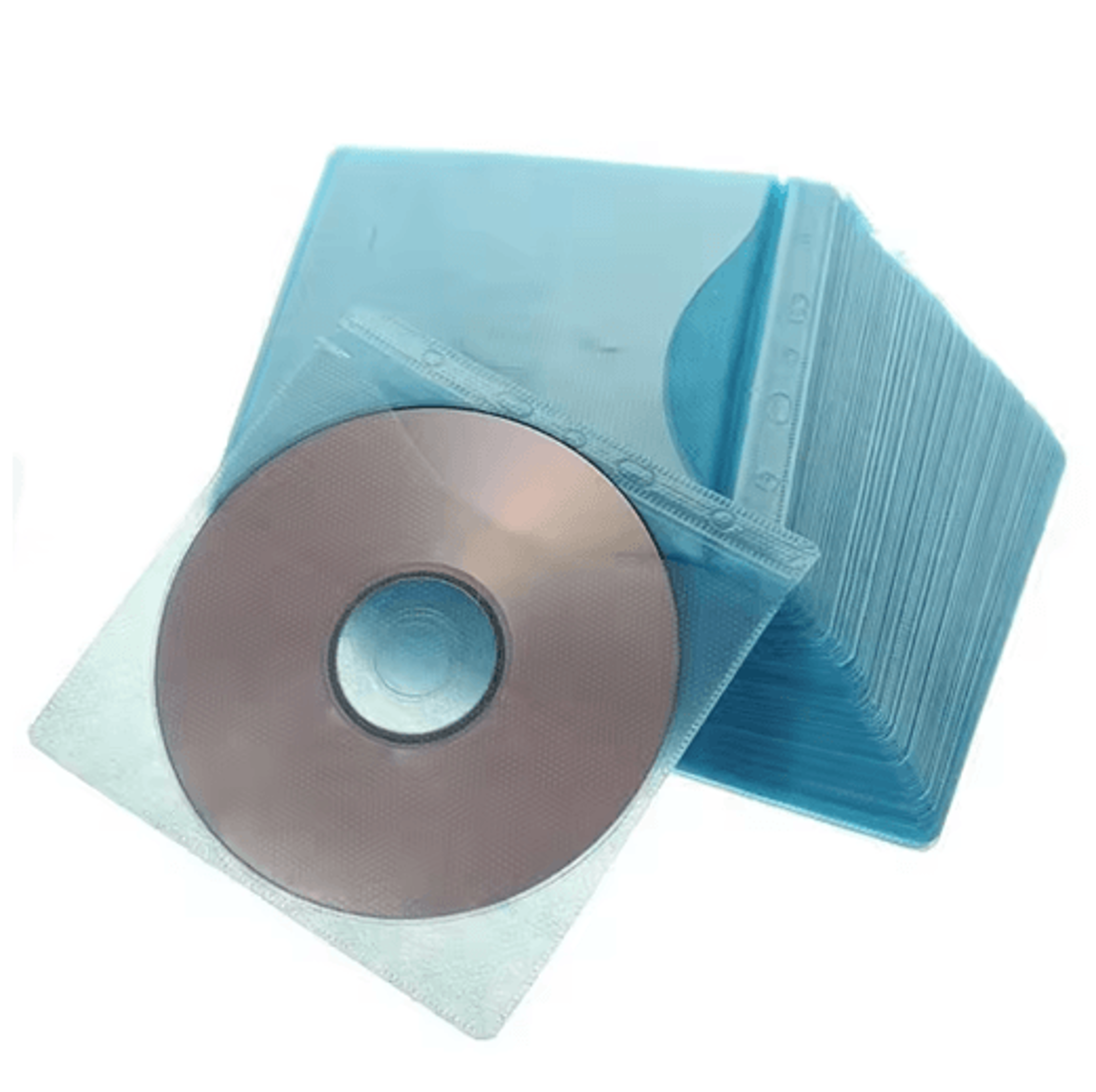 100pcs double sided cd & dvd storage sleeves for disc organization
